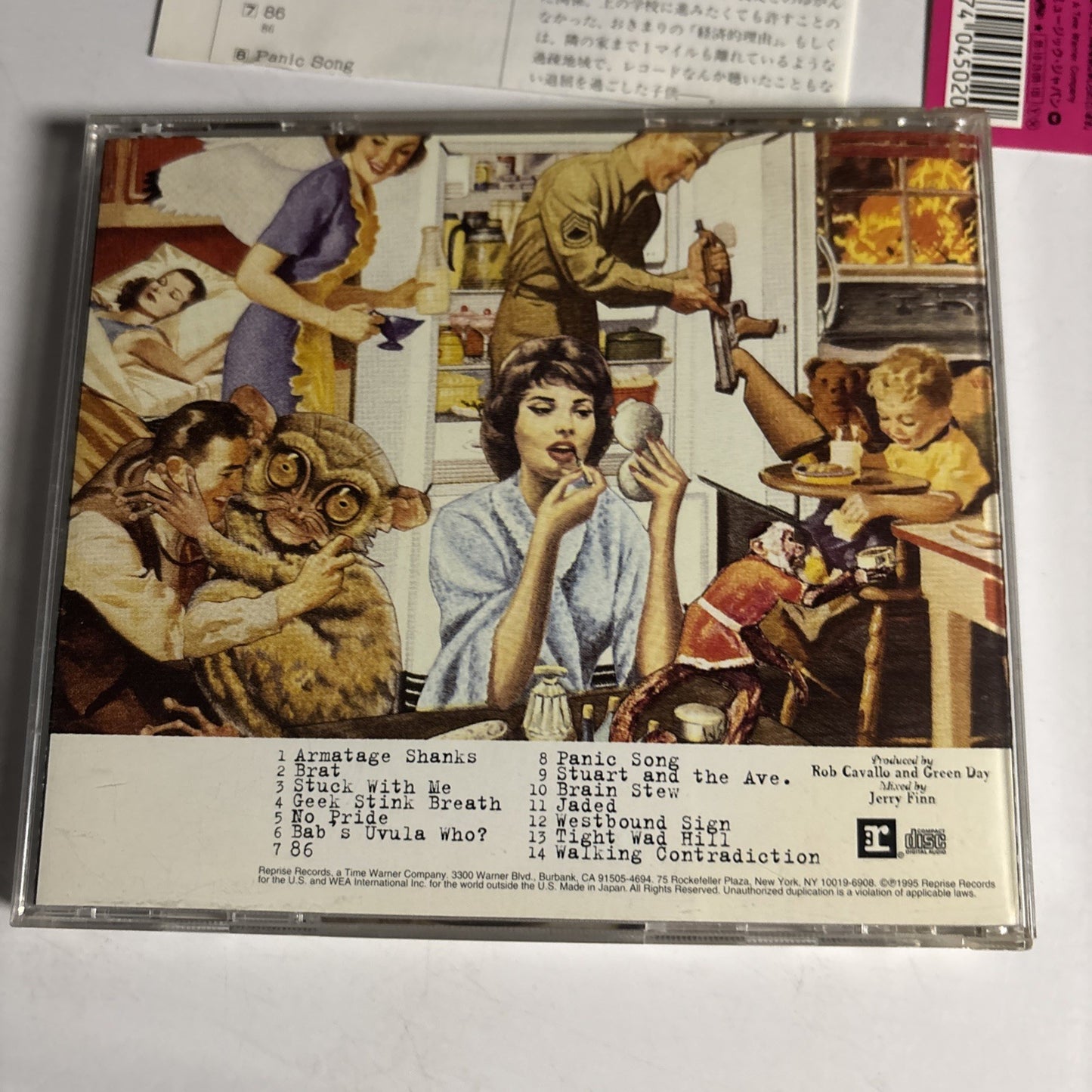 Green Day – Insomniac (CD, 1995) Japan Bonus Track Obi WPCR-450