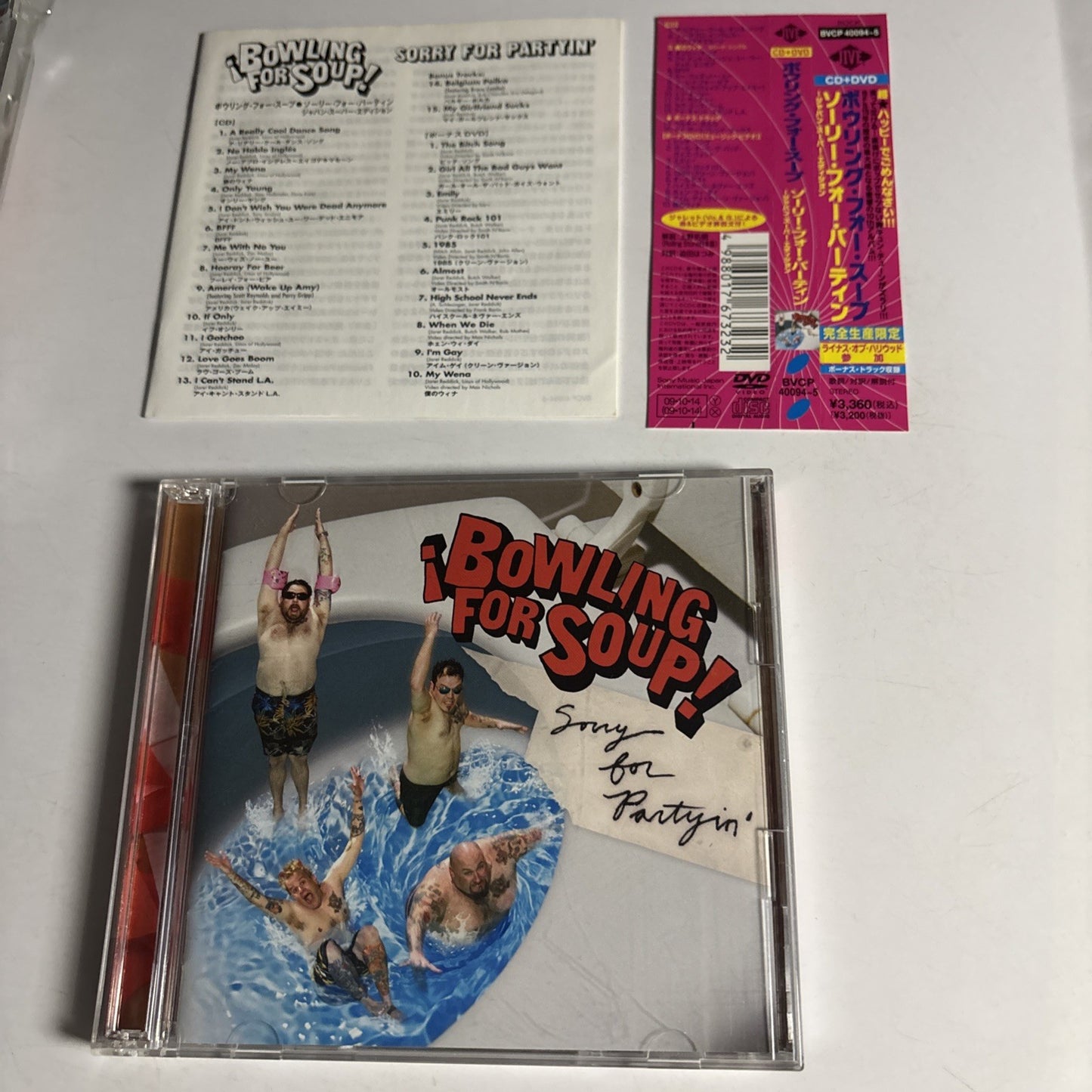 Bowling For Soup – Sorry For Partyin' (CD + DVD, 2009) Japan Bonus Track Obi