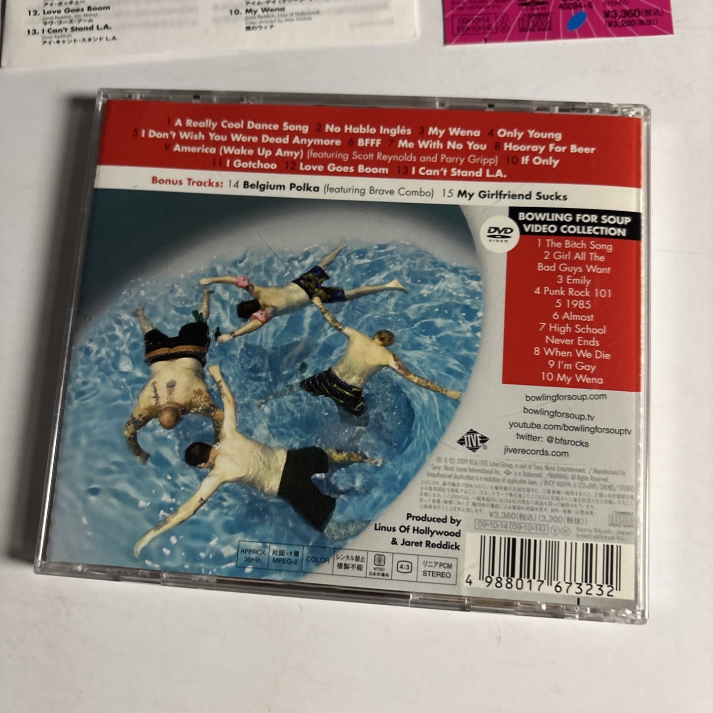 Bowling For Soup – Sorry For Partyin' (CD + DVD, 2009) Japan Bonus Track Obi