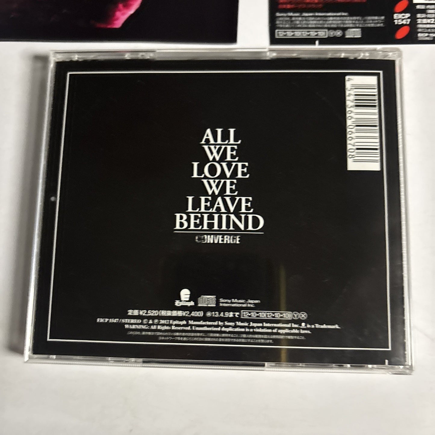 Converge – All We Love We Leave Behind (CD, 2012) Japan obi EICP 1547