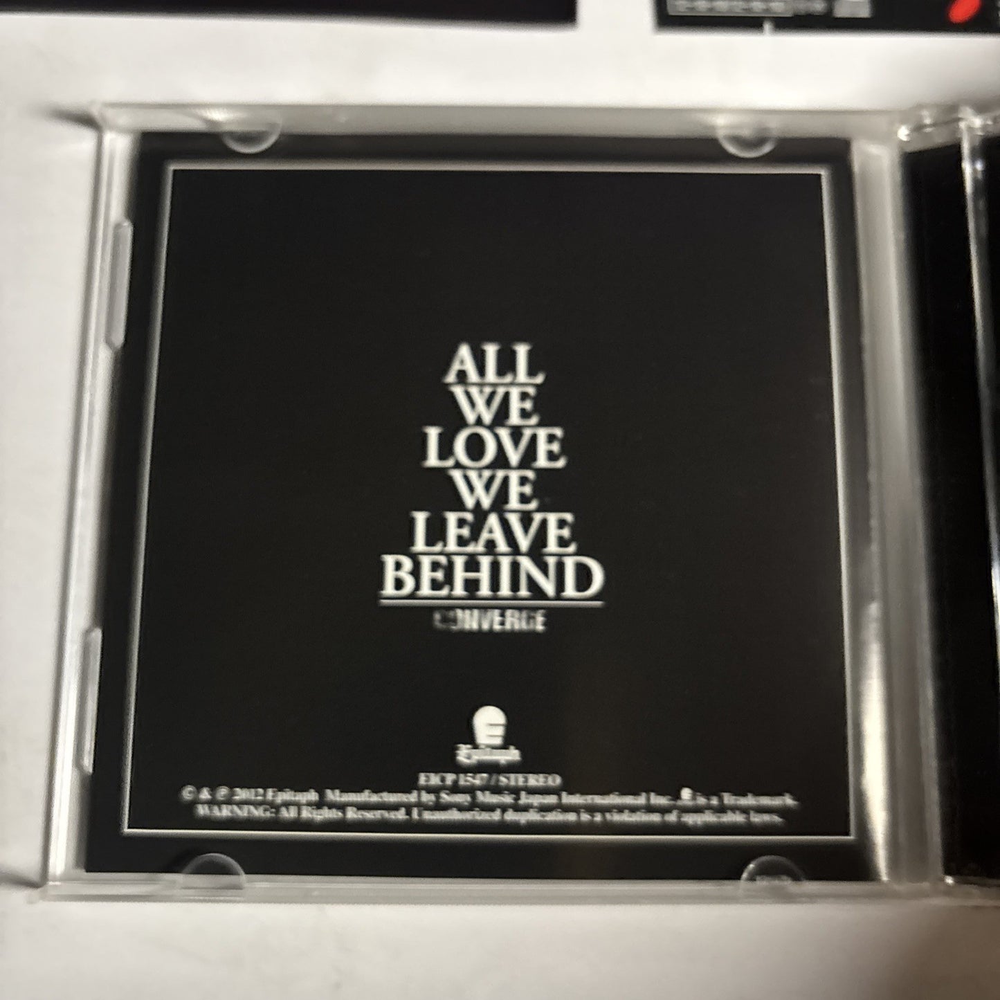 Converge – All We Love We Leave Behind (CD, 2012) Japan obi EICP 1547