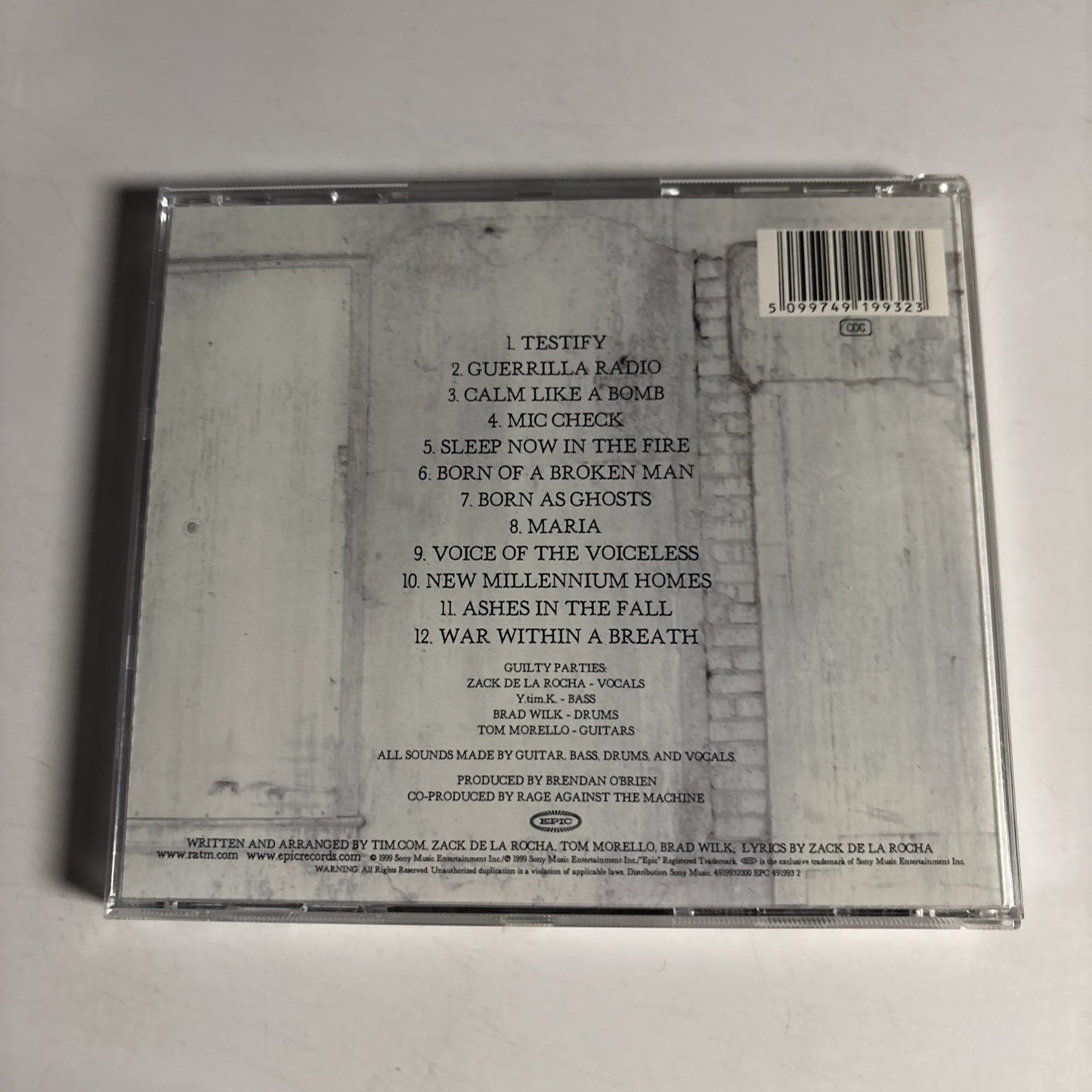 Rage Against The Machine – The Battle Of Los Angeles (CD, 0) Europe 491993 2