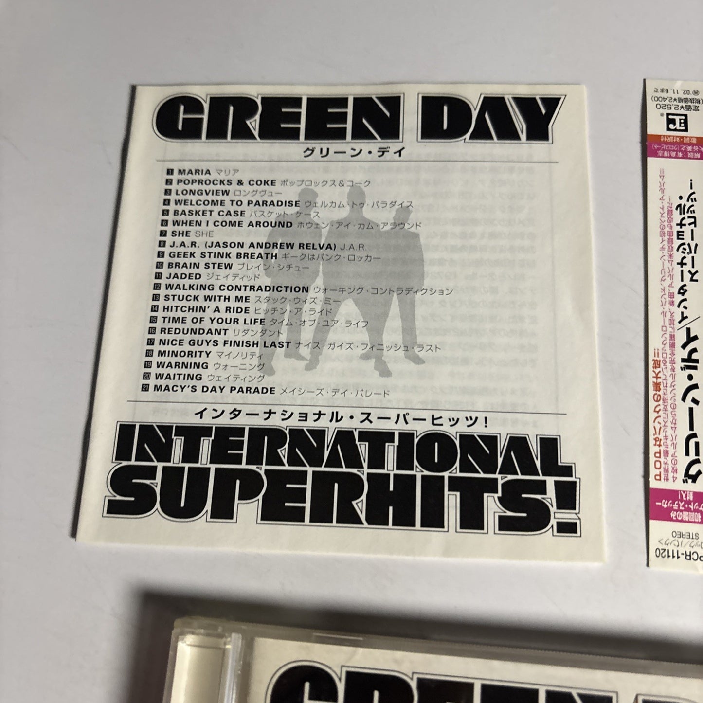 Green Day – International Superhits! (CD, 2001) Japan obi  WPCR-11120