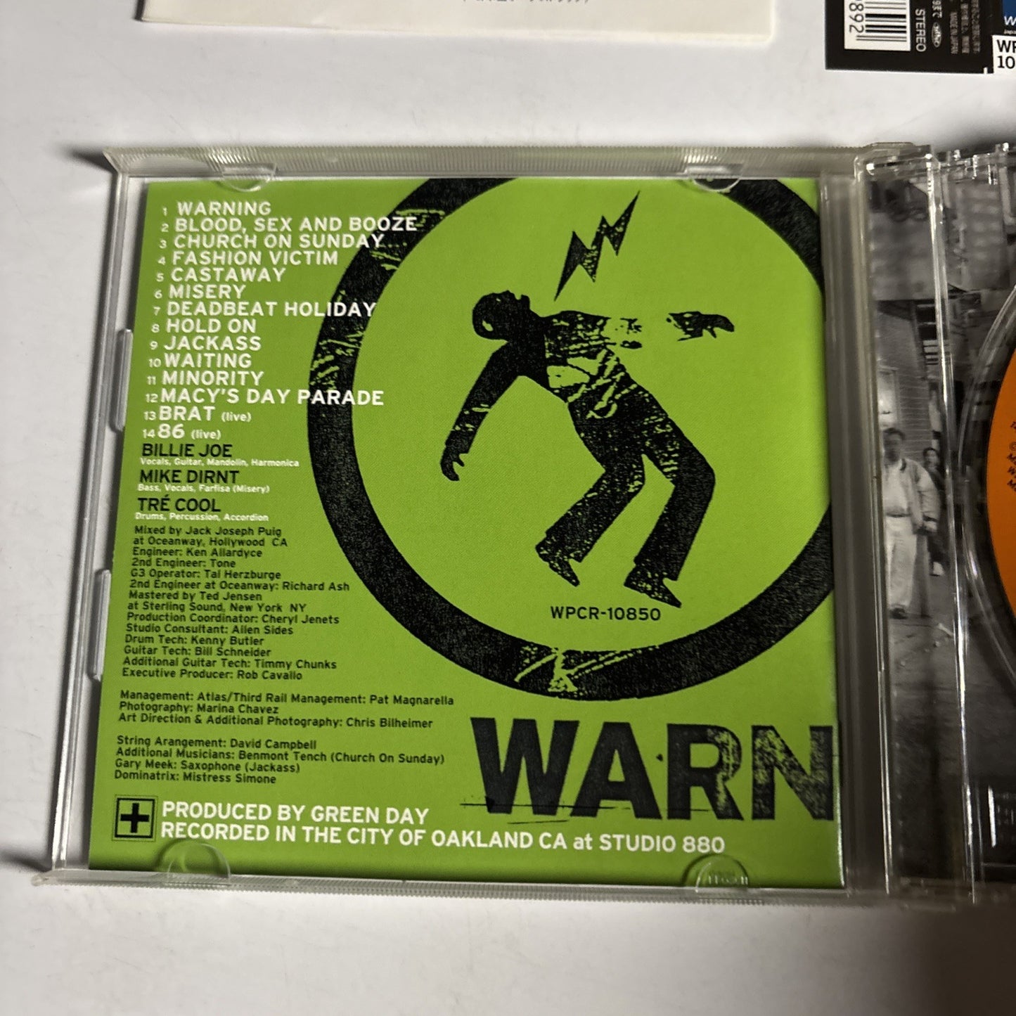 Green Day – Warning: (CD, 2000) Japan Bonus Track Obi WPCR-10850