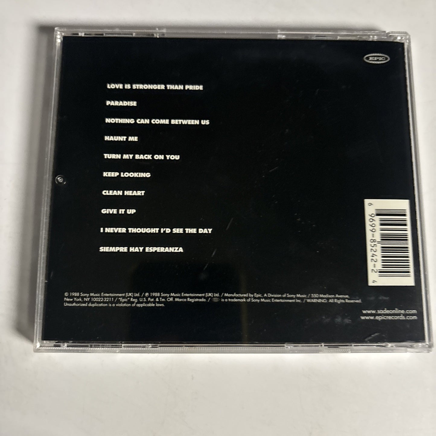 Sade – Stronger Than Pride (CD, 2000) US EK 85242
