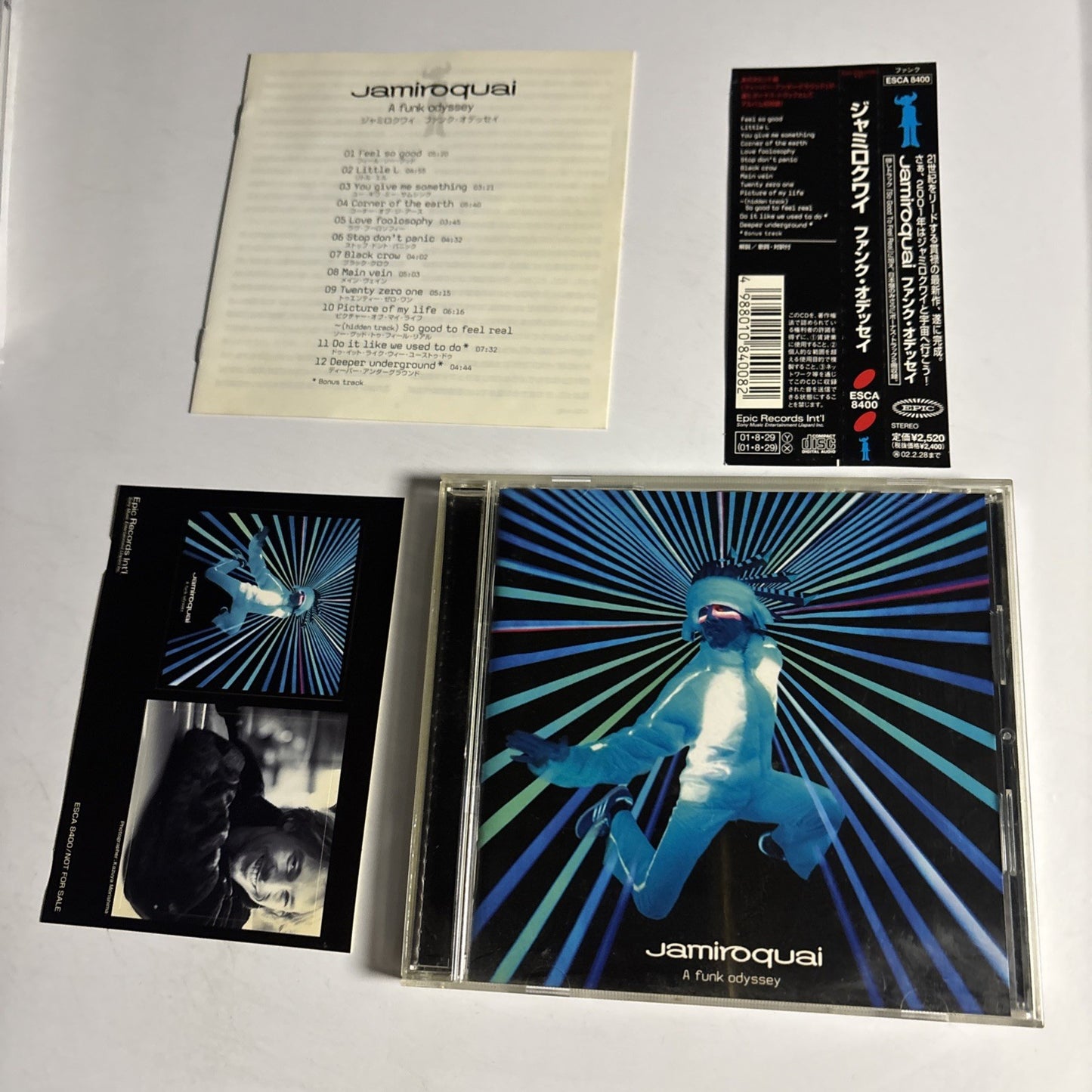 Jamiroquai – A Funk Odyssey (CD, 2001) Japan Bonus Track Obi Sticker ESCA 8400