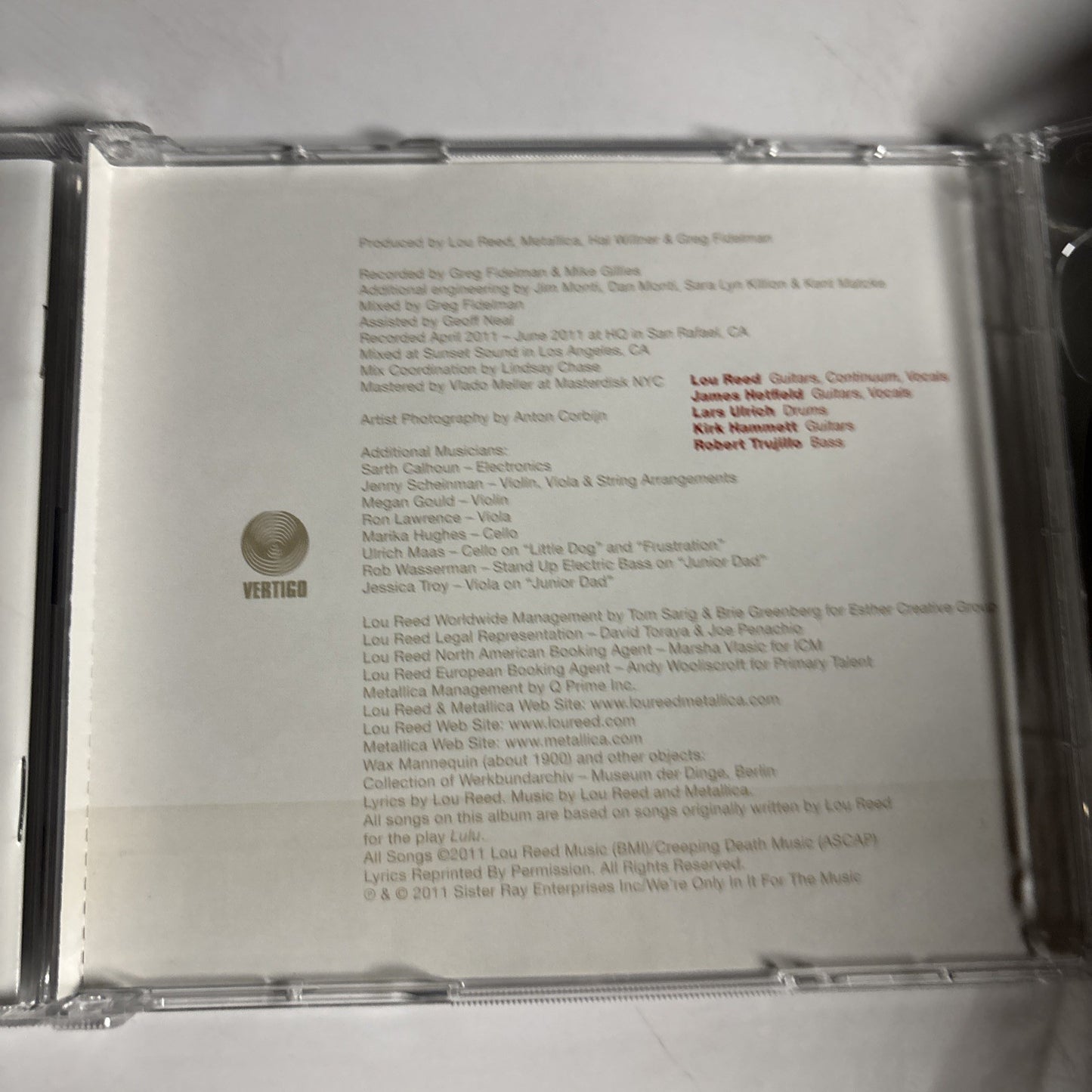 Lou Reed, Metallica – Lulu (CD, 2-Disc, 2011) Europe 602527815978