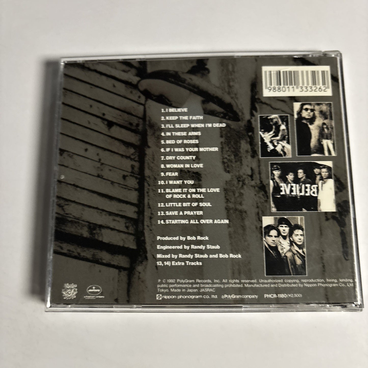 Bon Jovi – Keep The Faith (CD, 1992) Japan PHCR-1180