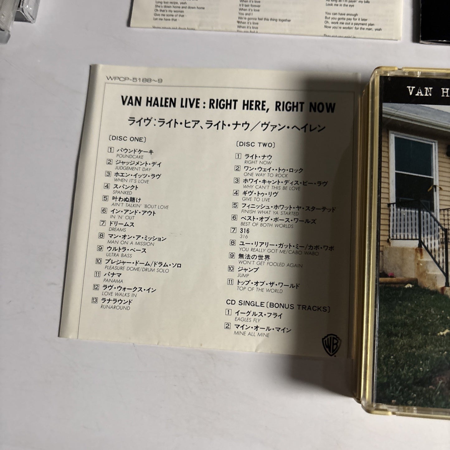 Van Halen – Live: Right Here, Right Now. (CD, 1993, 3-Disc) Japan WPCP-5188-9