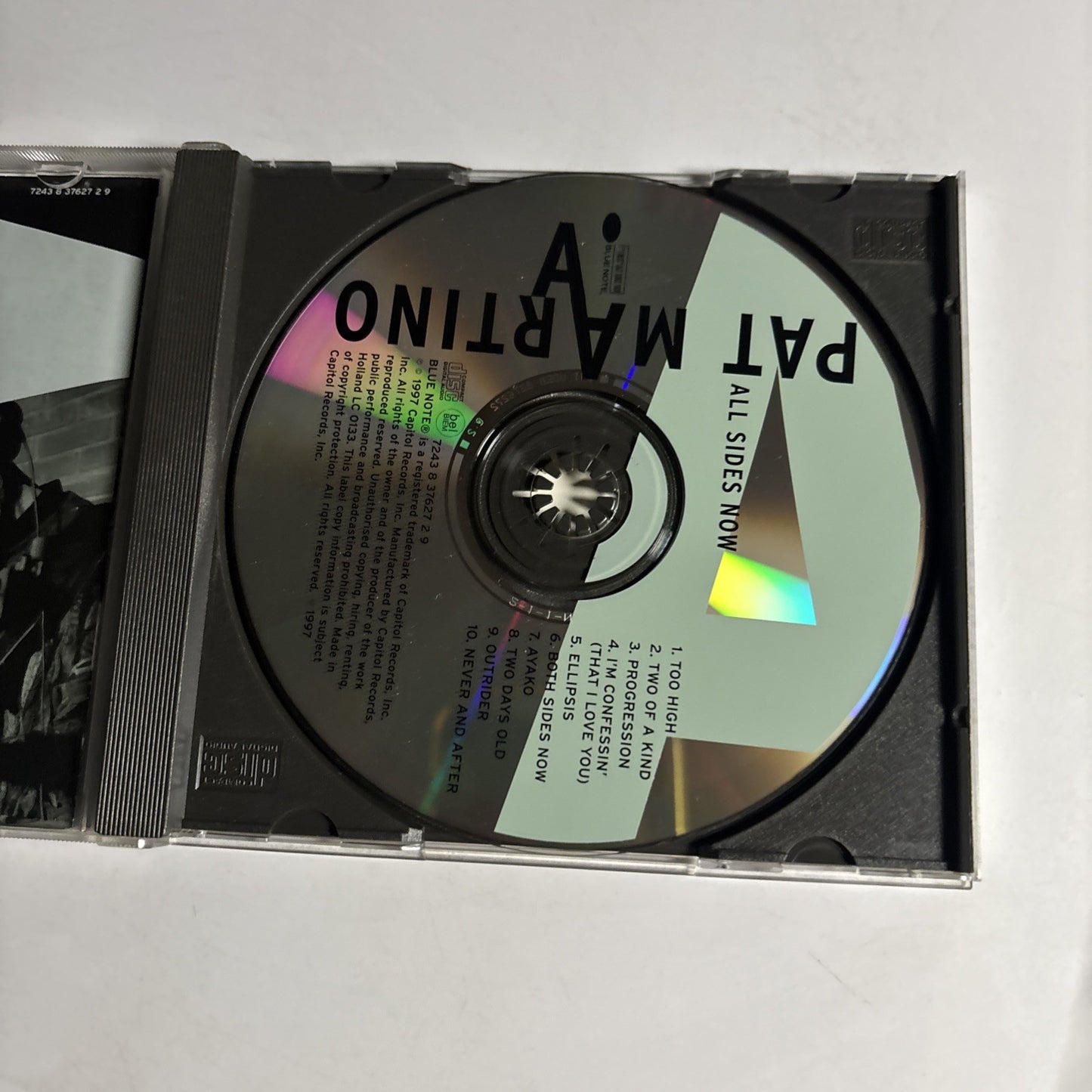 Pat Martino – All Sides Now (CD, 1997) Europe 7243 8 37627 2 9
