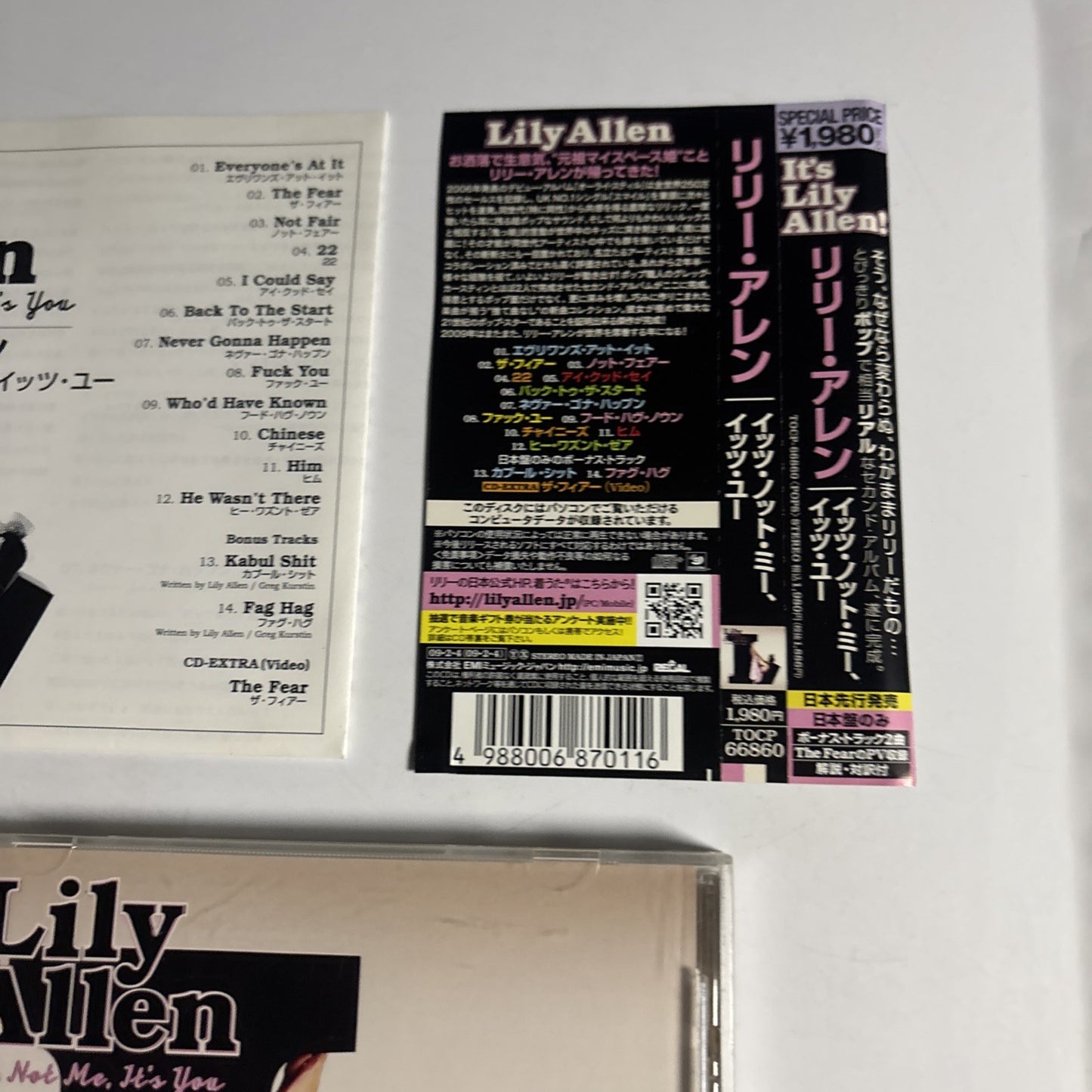 Lily Allen – It's Not Me, It's You (CD, 2009) Japan obi TOCP-66860