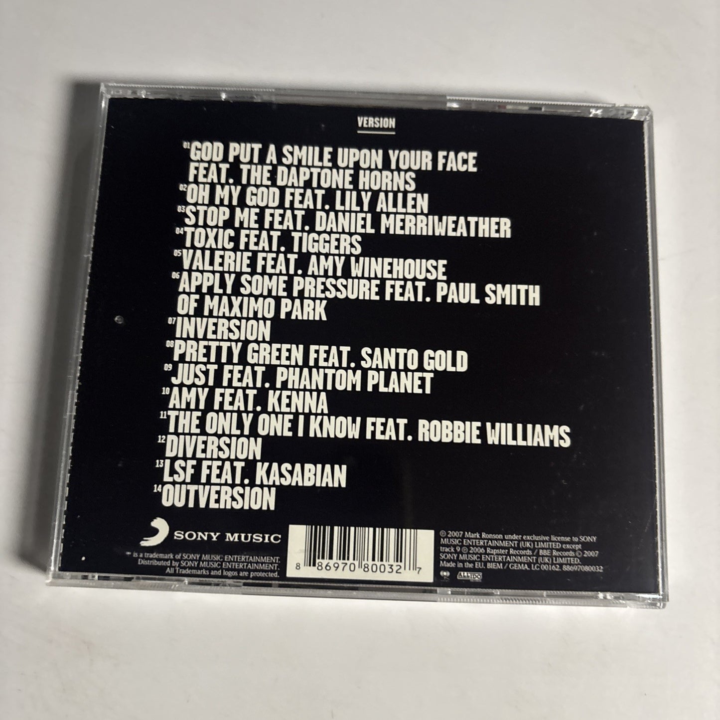 Mark Ronson – Version (CD, 2007) UK & Europe 88697080032