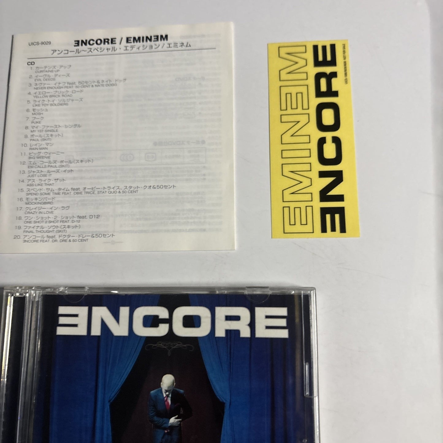 Eminem – Encore (CD + DVD, 2004) Japan UICS-9029 Sticker