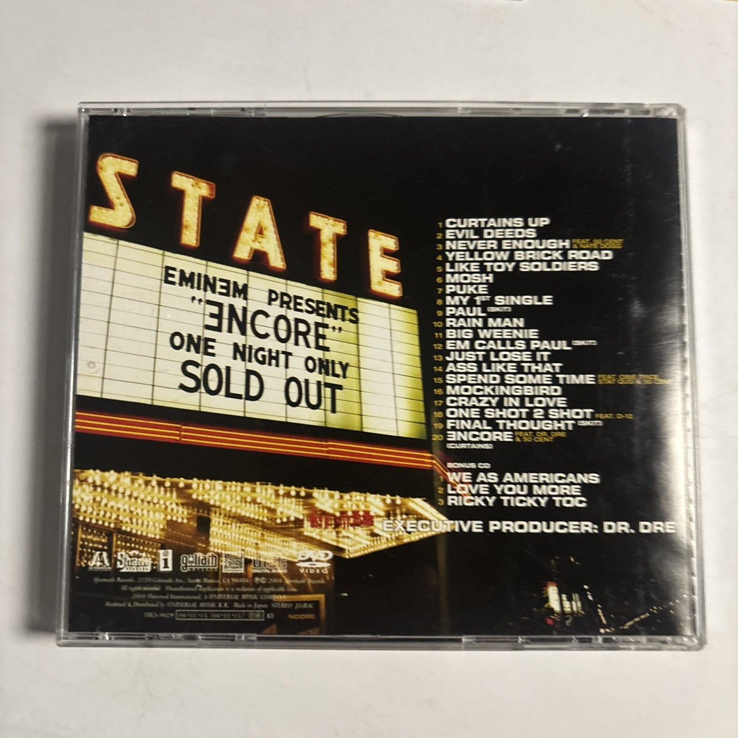 Eminem – Encore (CD + DVD, 2004) Japan UICS-9029 Sticker