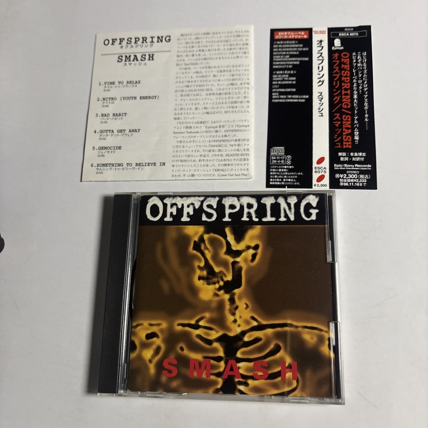 The Offspring – Smash (CD, 1994) Japan obi ESCA 6075