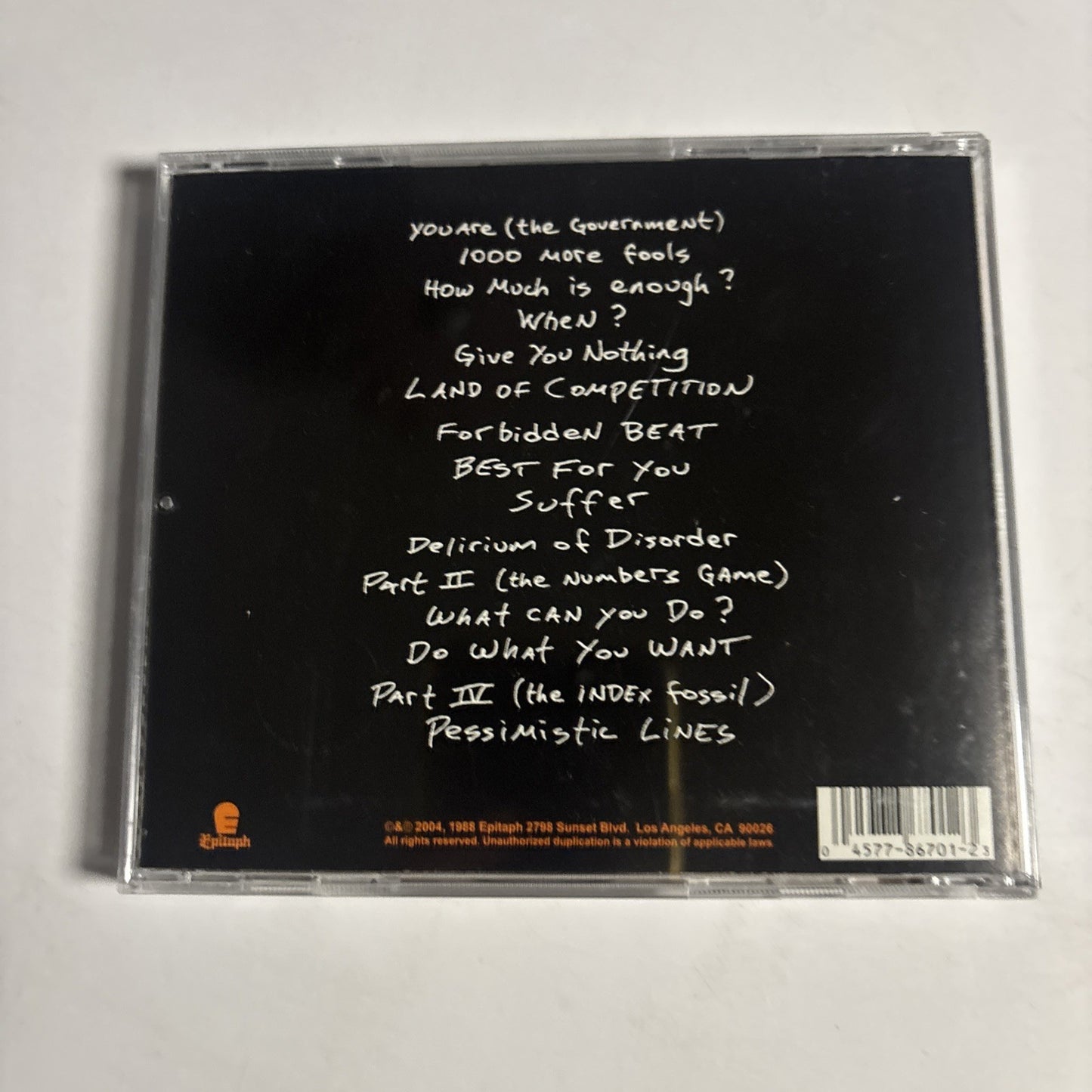 Bad Religion – Suffer (CD, 2004) US 86701-2