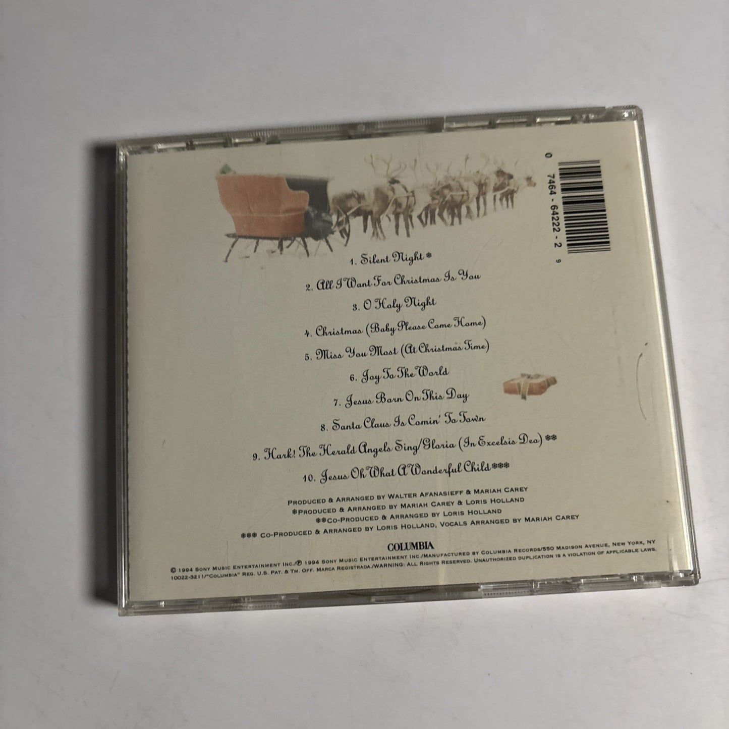 Mariah Carey – Merry Christmas (CD, 1994)  US CK 64222