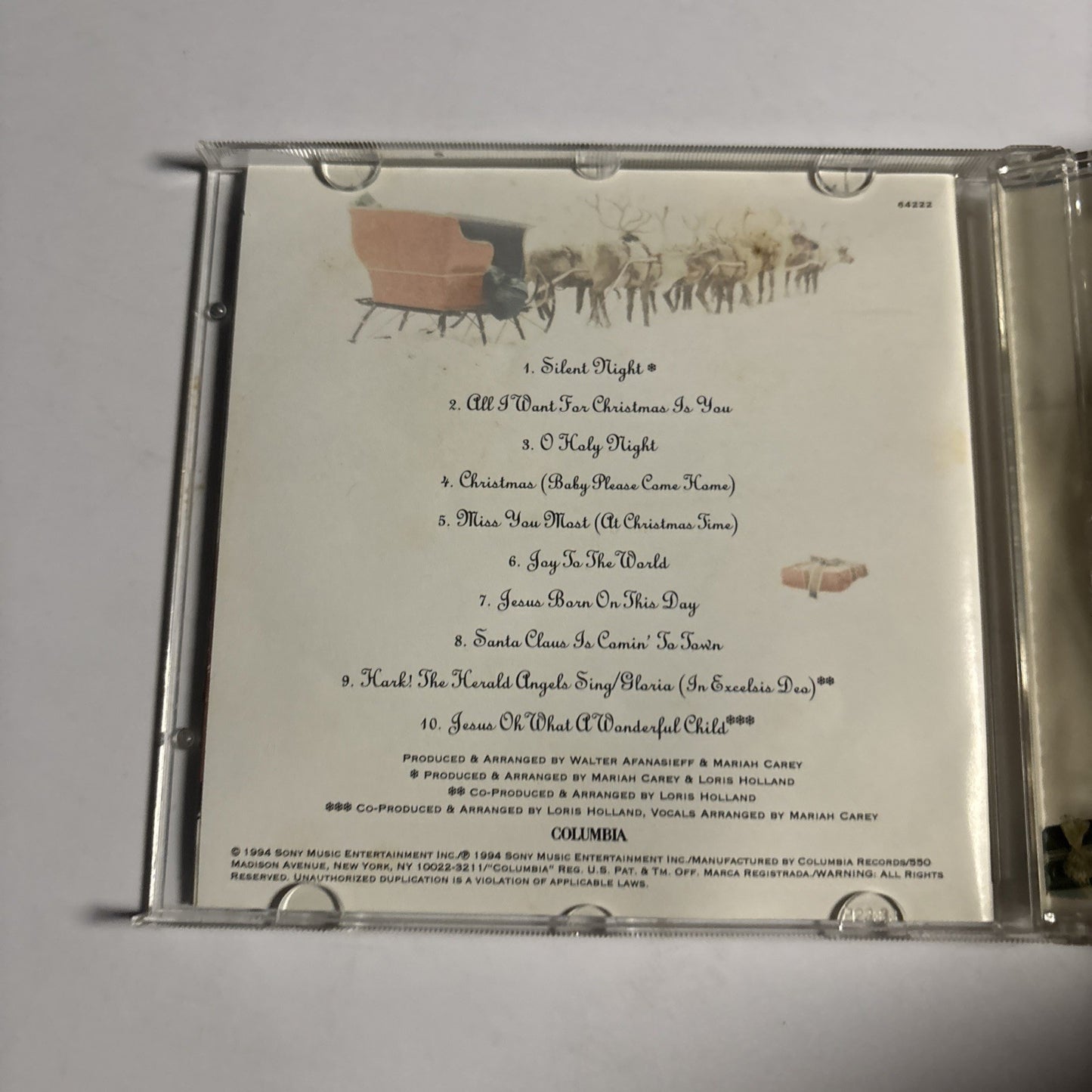 Mariah Carey – Merry Christmas (CD, 1994)  US CK 64222