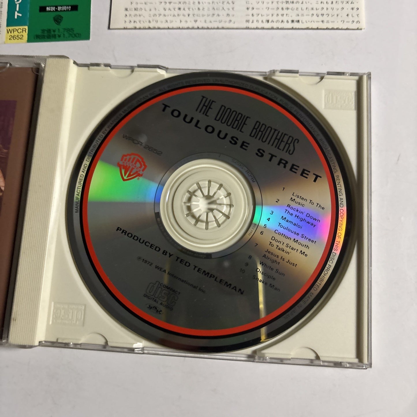 The Doobie Brothers – Toulouse Street (CD, 2006) Japan WPCR-2652 obi