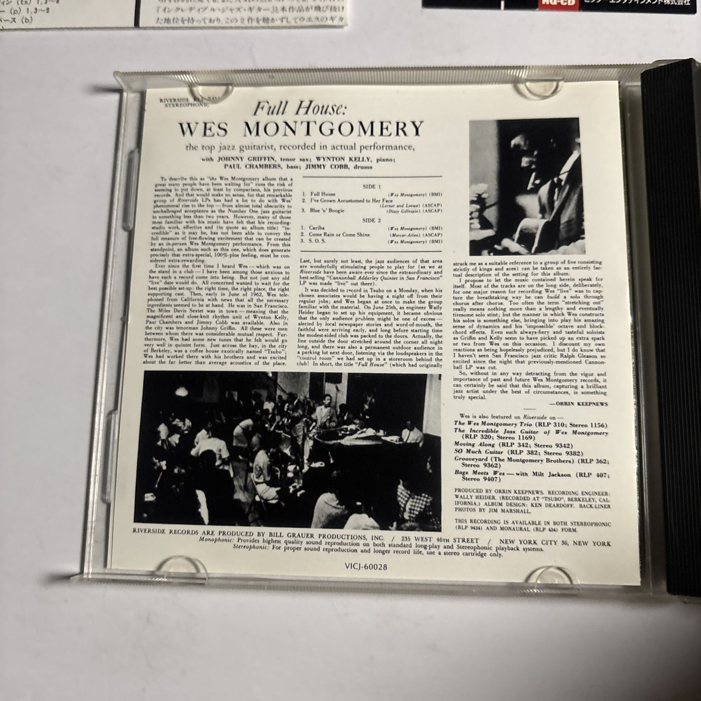 Wes Montgomery – Full House (CD, 1997) Japan obi VICJ-60028