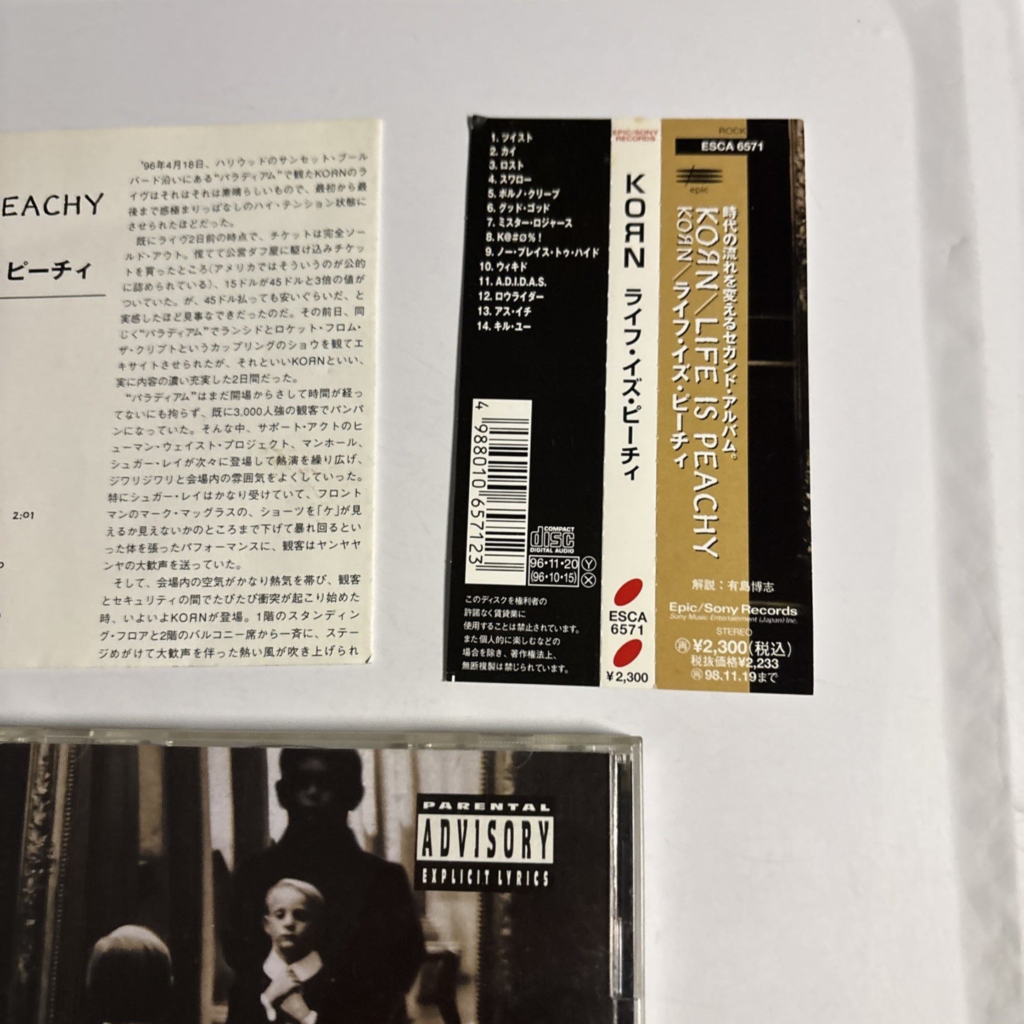 Korn – Life Is Peachy (CD, 1996) Japan obi ESCA 6571