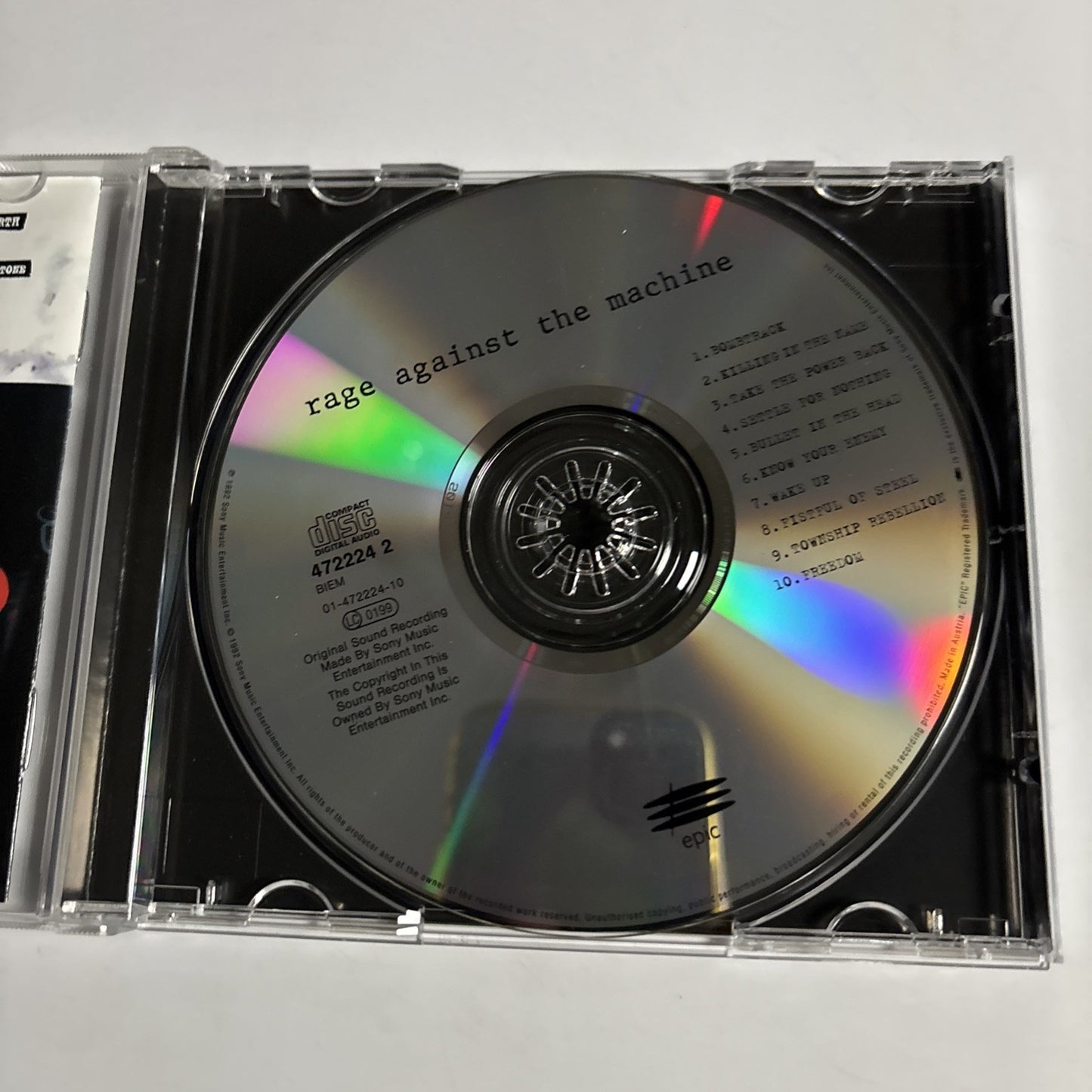 Rage Against The Machine – Rage Against The Machine (CD, 1992) Europe 472224 2