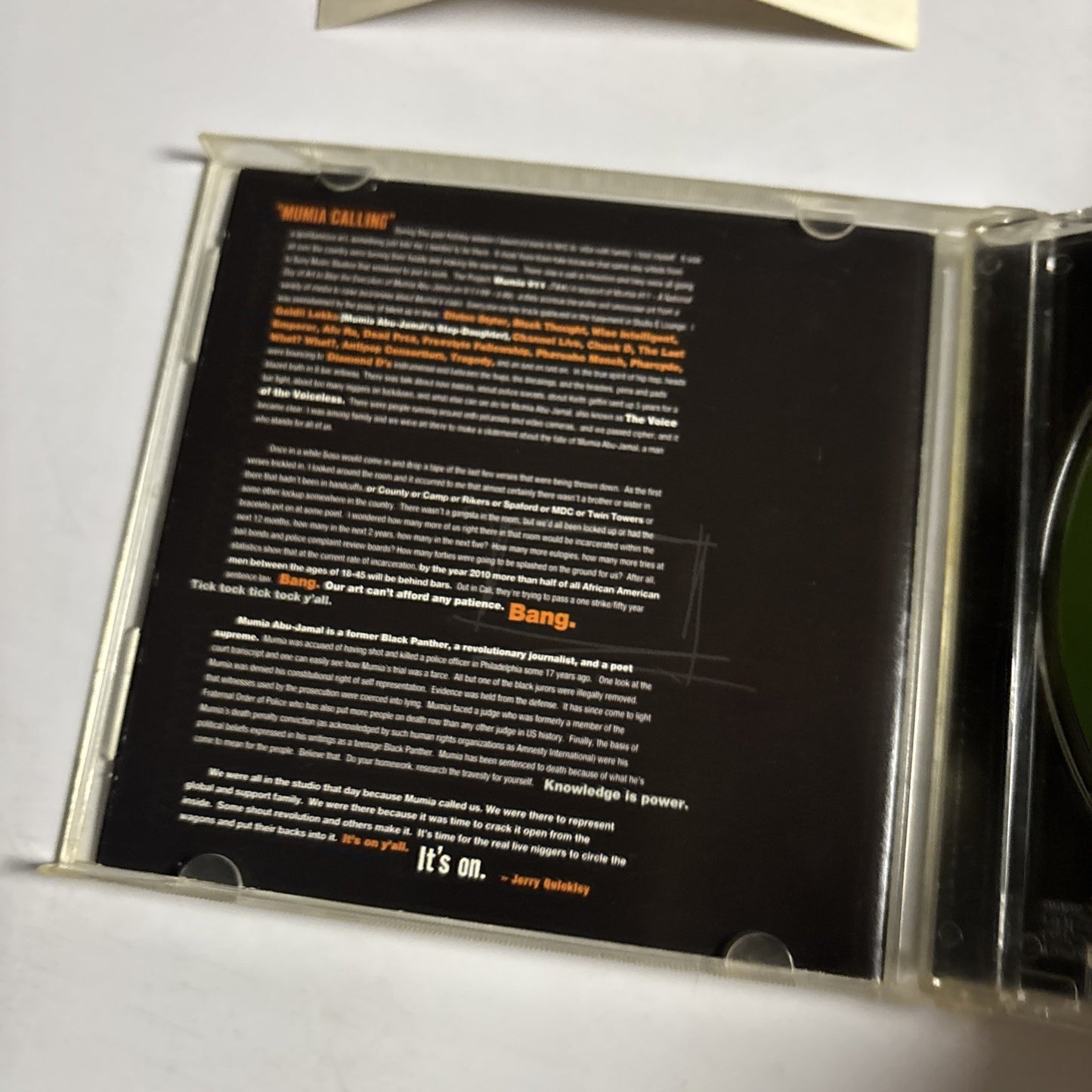 Various – Mumia 911 (CD, 1999) US GCR7008-2