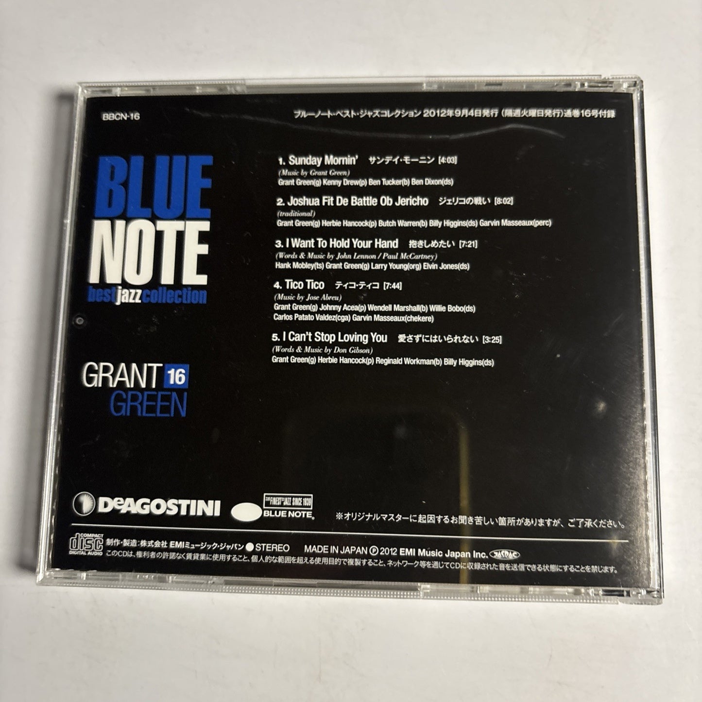 Grant Green – Blue Note Best Jazz Collection-16 (CD, 2012) Japan BBCN-16