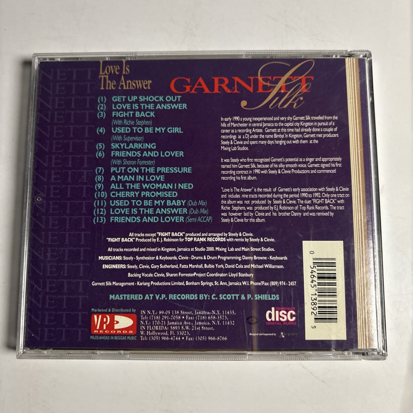 Garnett Silk – Love Is The Answer (CD, 1994) US VPCD 1389