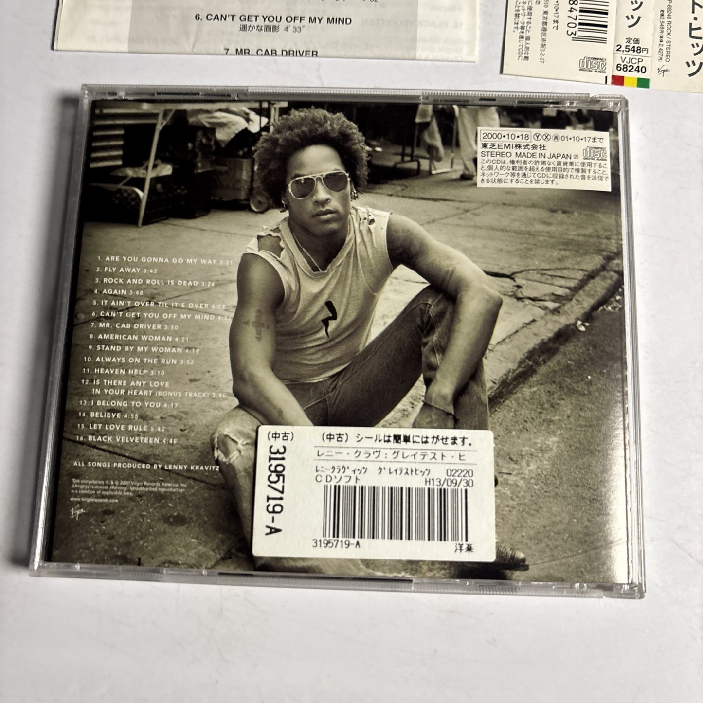 Lenny Kravitz – Greatest Hits (CD, 2000) Japan Bonus Track obi VJCP-68240