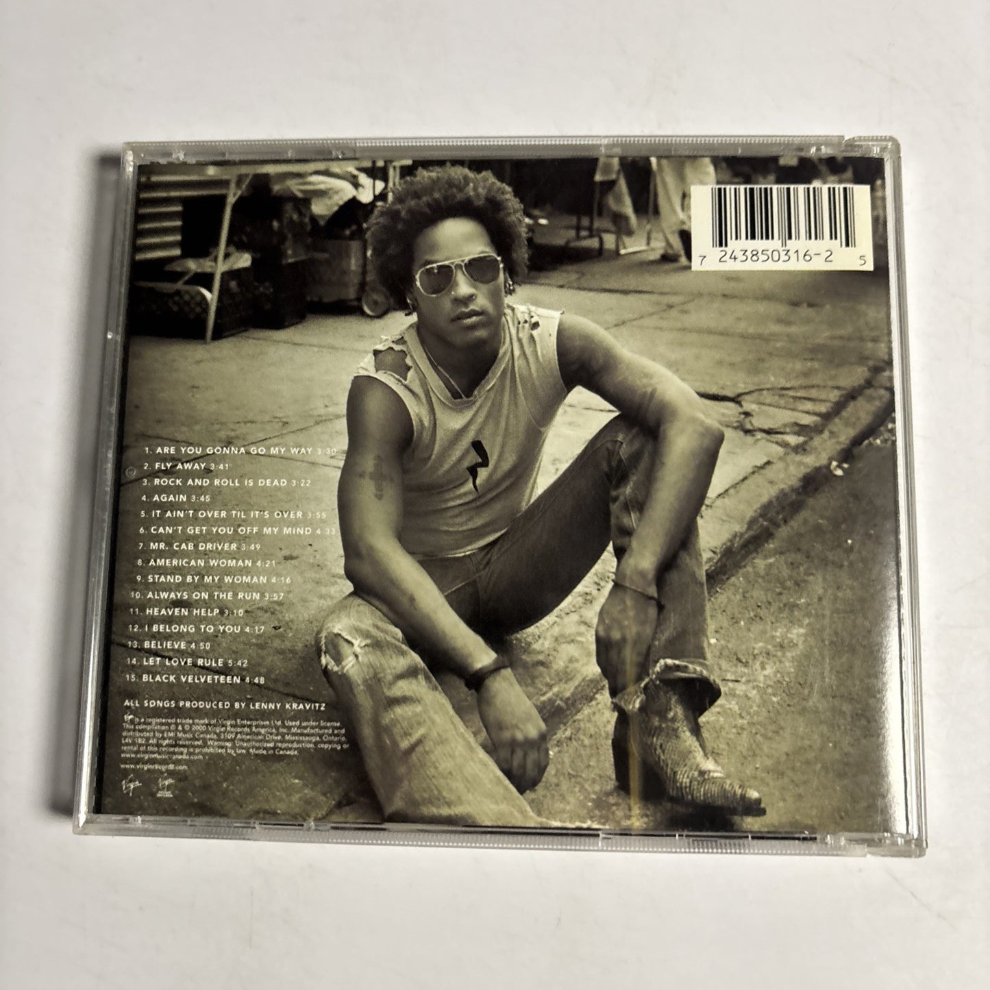 Lenny Kravitz – Greatest Hits (CD, 2000)  US 7243 8 50316 2 5