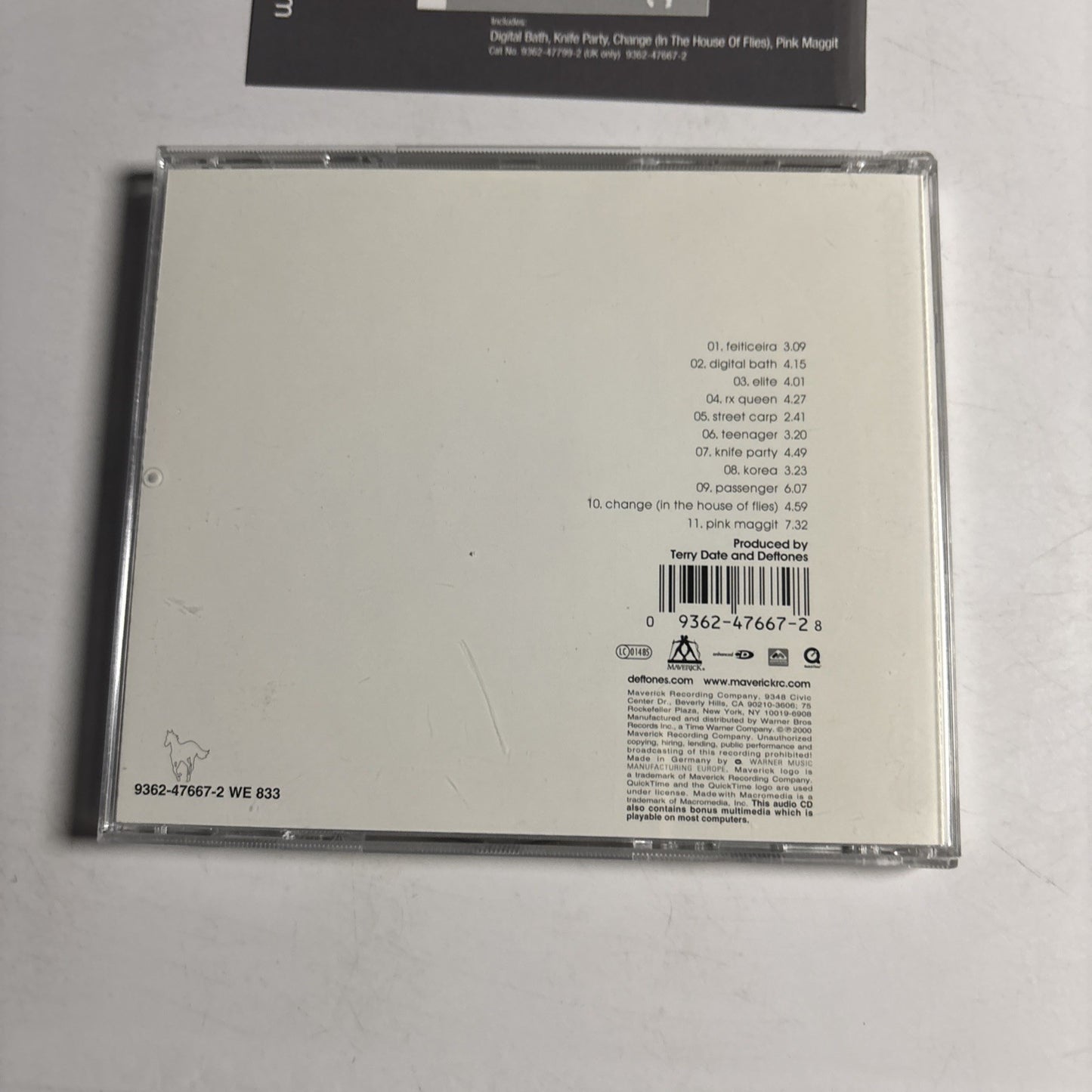 Deftones – White Pony (CD, 2000)  Europe 9362-47667-2