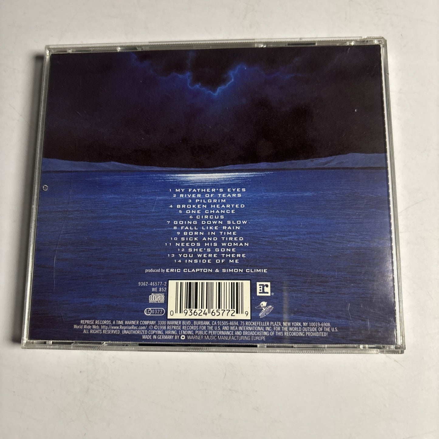 Eric Clapton – Pilgrim (CD, 1998)  Europe 9362-46577-2