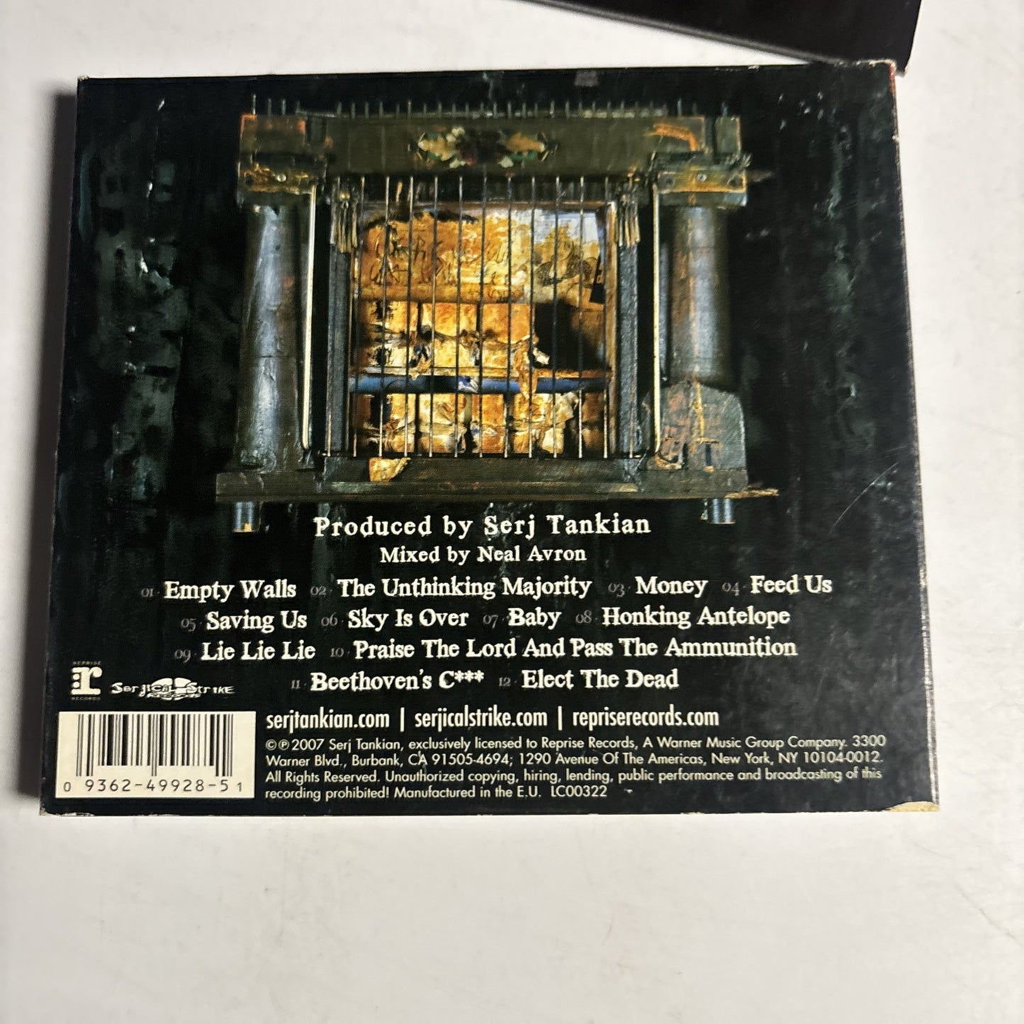 Serj Tankian – Elect The Dead (CD, 2007) Europe Digipak 9362-49928-5