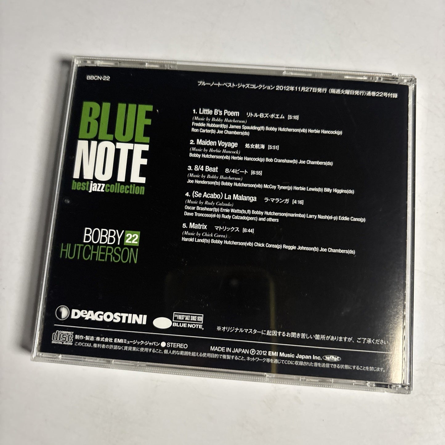 Bobby Hutcherson – Blue Note Best Jazz Collection-22 (CD, 2012) Japan BBCN-22