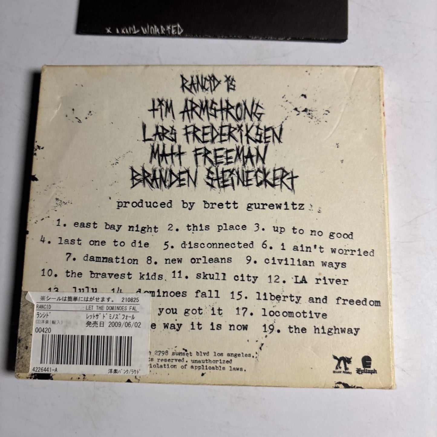 Rancid – Let The Dominoes Fall (CD, 2009) US cracked case 86843-2