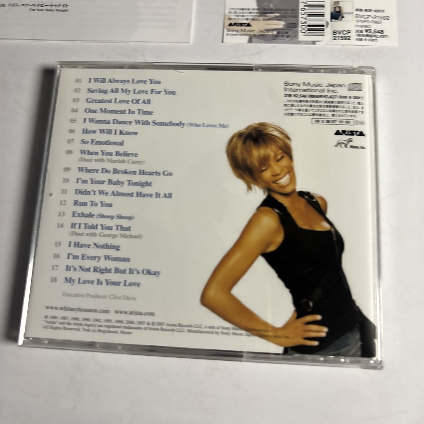 Whitney Houston – The Ultimate Collection (CD, 2007) Japan obi BVCP-21592