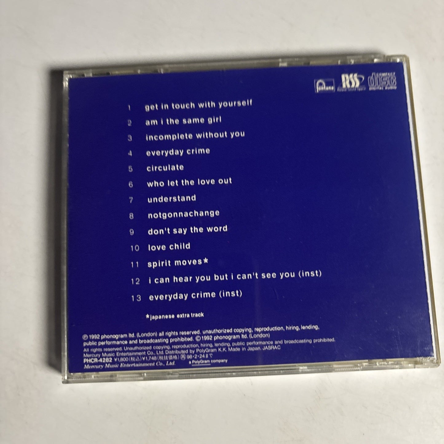 Swing Out Sister – Get In Touch With Yourself (CD, 1996) Japan Bonus Track