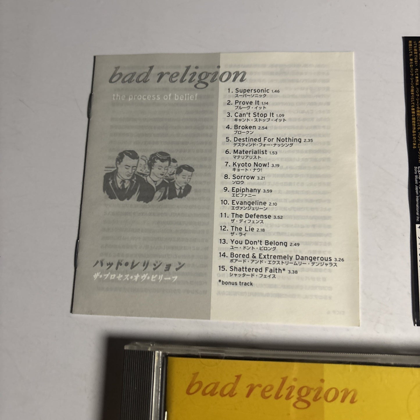 Bad Religion – The Process Of Belief (CD, 2002) Japan obi EICP 6
