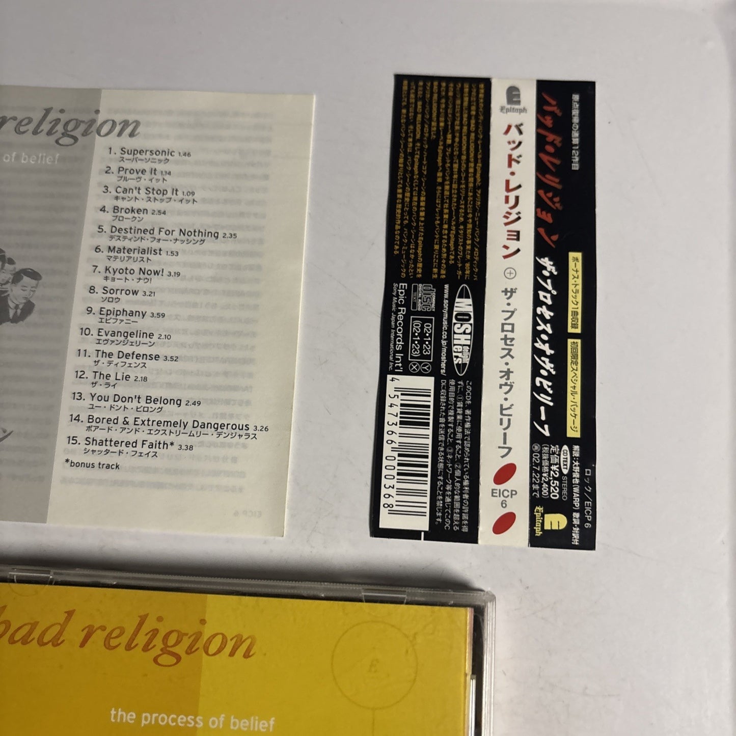 Bad Religion – The Process Of Belief (CD, 2002) Japan obi EICP 6