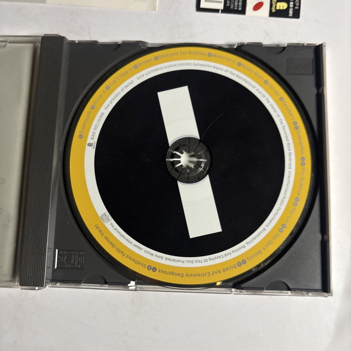 Bad Religion – The Process Of Belief (CD, 2002) Japan obi EICP 6