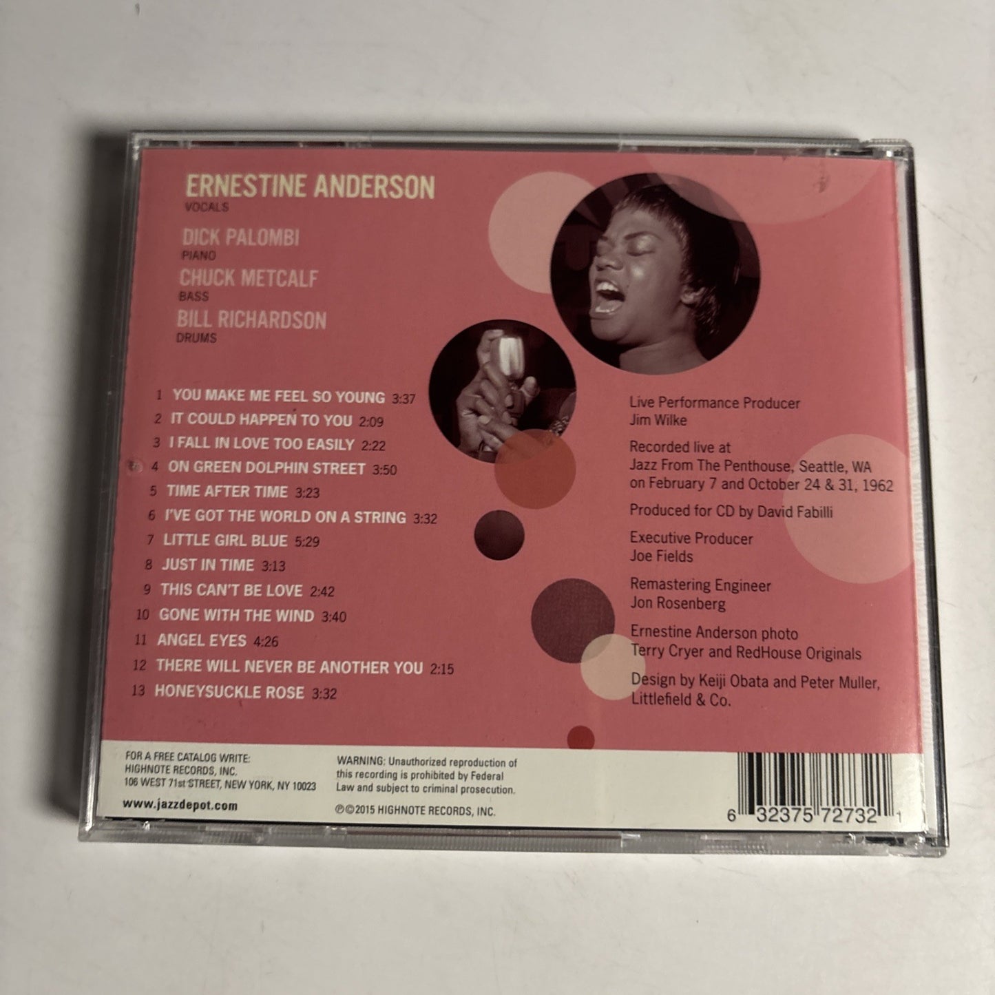 Ernestine Anderson – Ernestine Anderson Swings The Penthouse (CD, 2015)