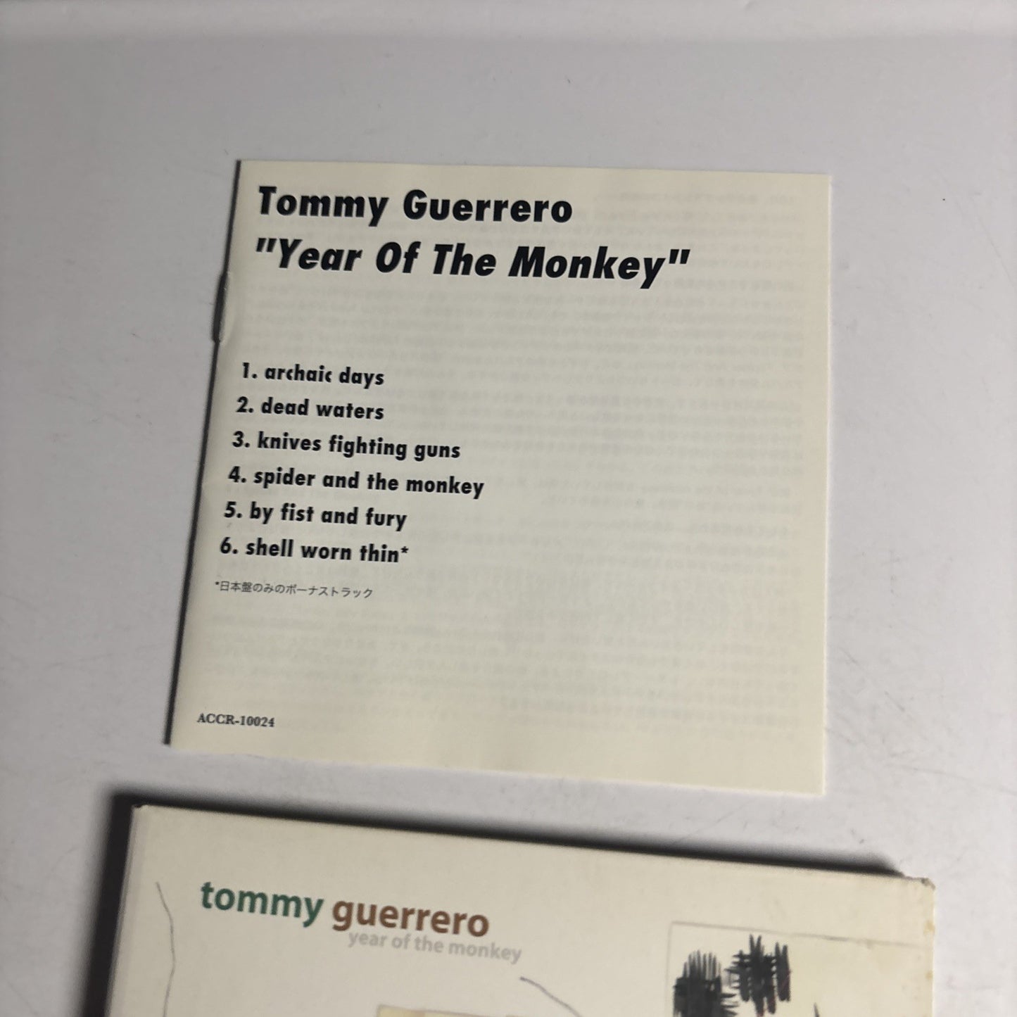 Tommy Guerrero – Year Of The Monkey (CD, 2005) Japan Bonus Track Digipak