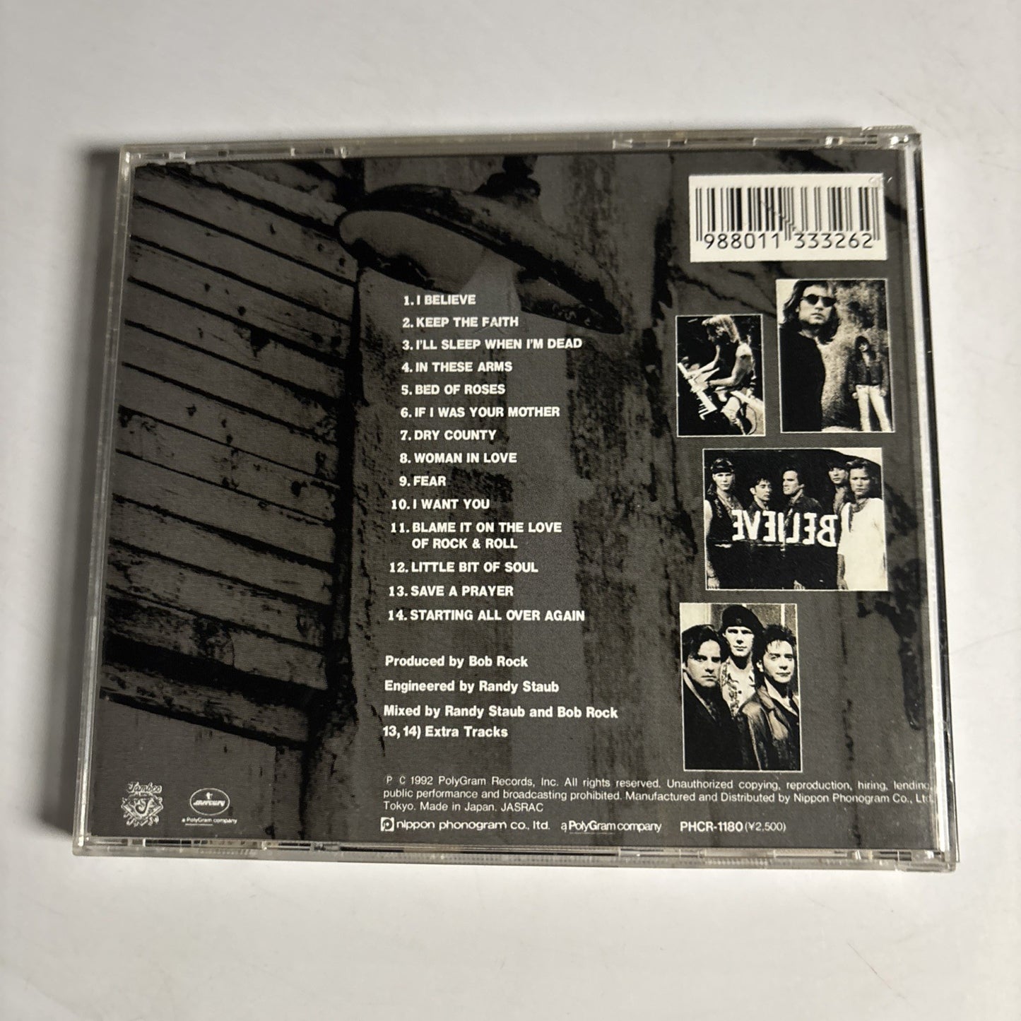 Bon Jovi – Keep The Faith (CD 1992) Japan PHCR-1180