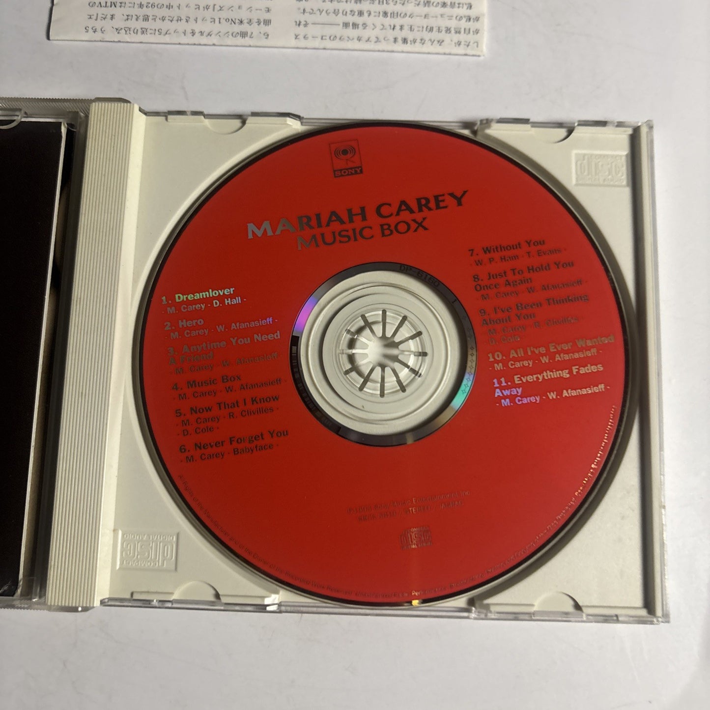 Mariah Carey – Music Box (CD, 1993) Japan Bonus Track SRCS 6819
