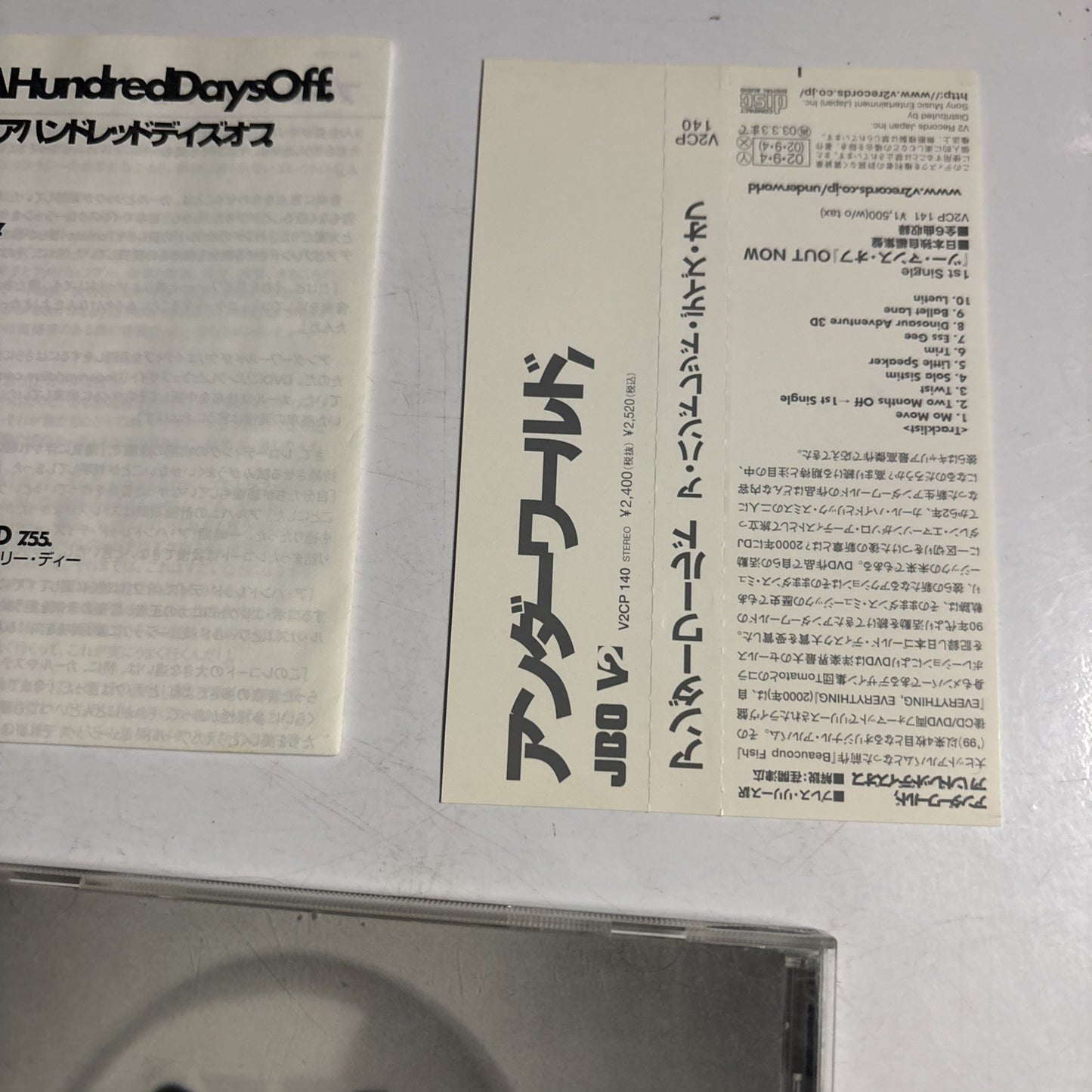 Underworld – A Hundred Days Off (CD, 2002) Japan obi V2CP 140