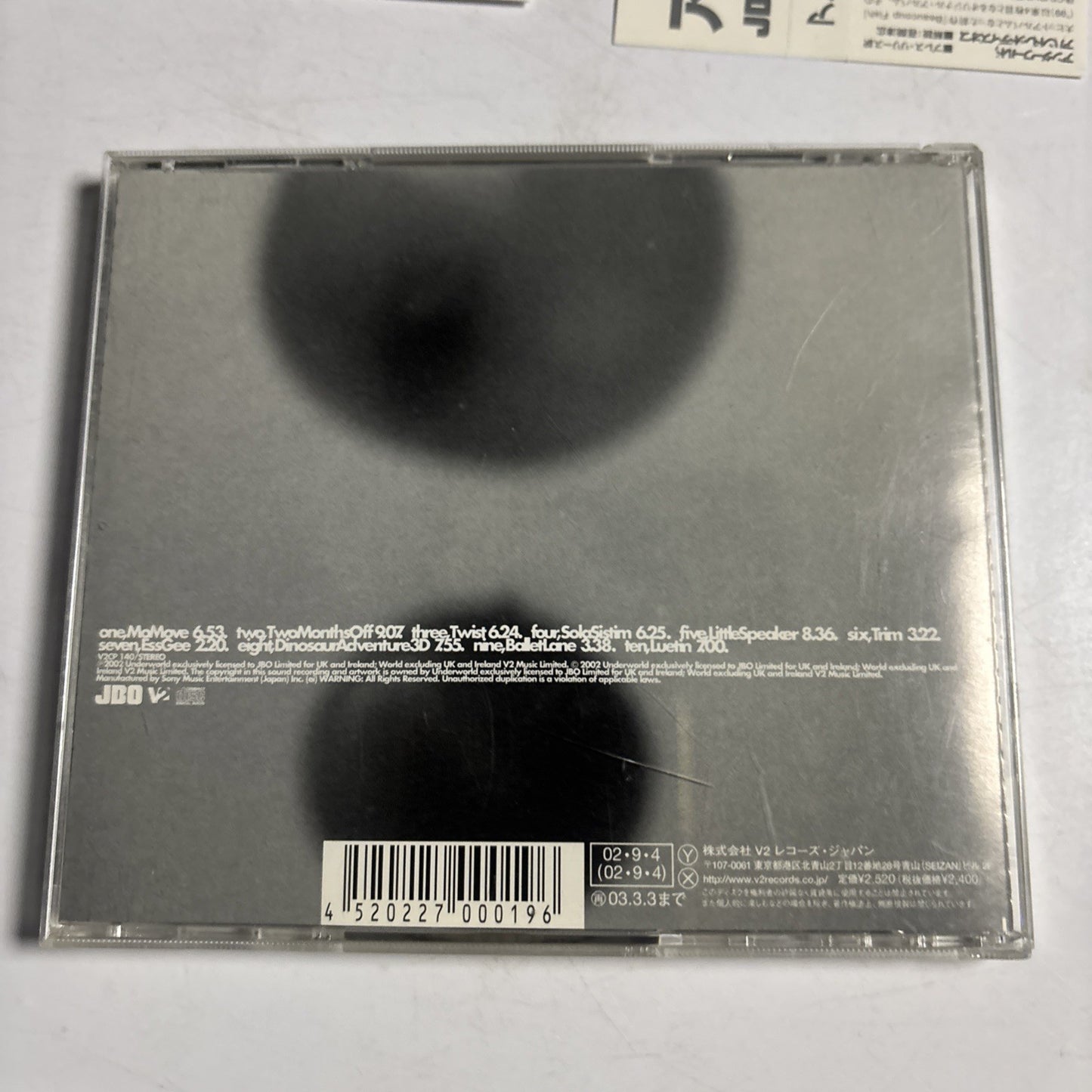 Underworld – A Hundred Days Off (CD, 2002) Japan obi V2CP 140