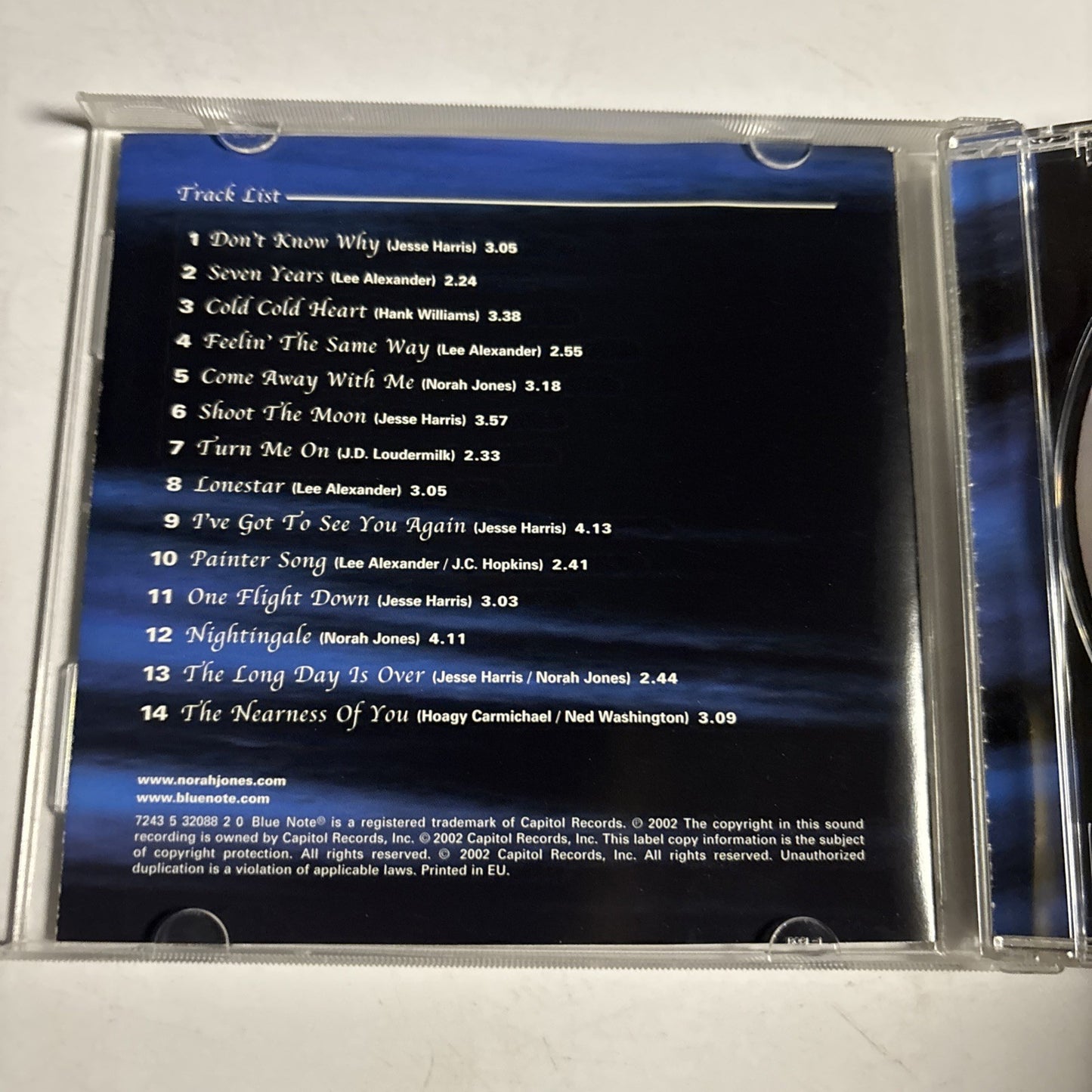 Norah Jones – Come Away With Me (CD, 2002) Europe 7243 5 32088 2 0