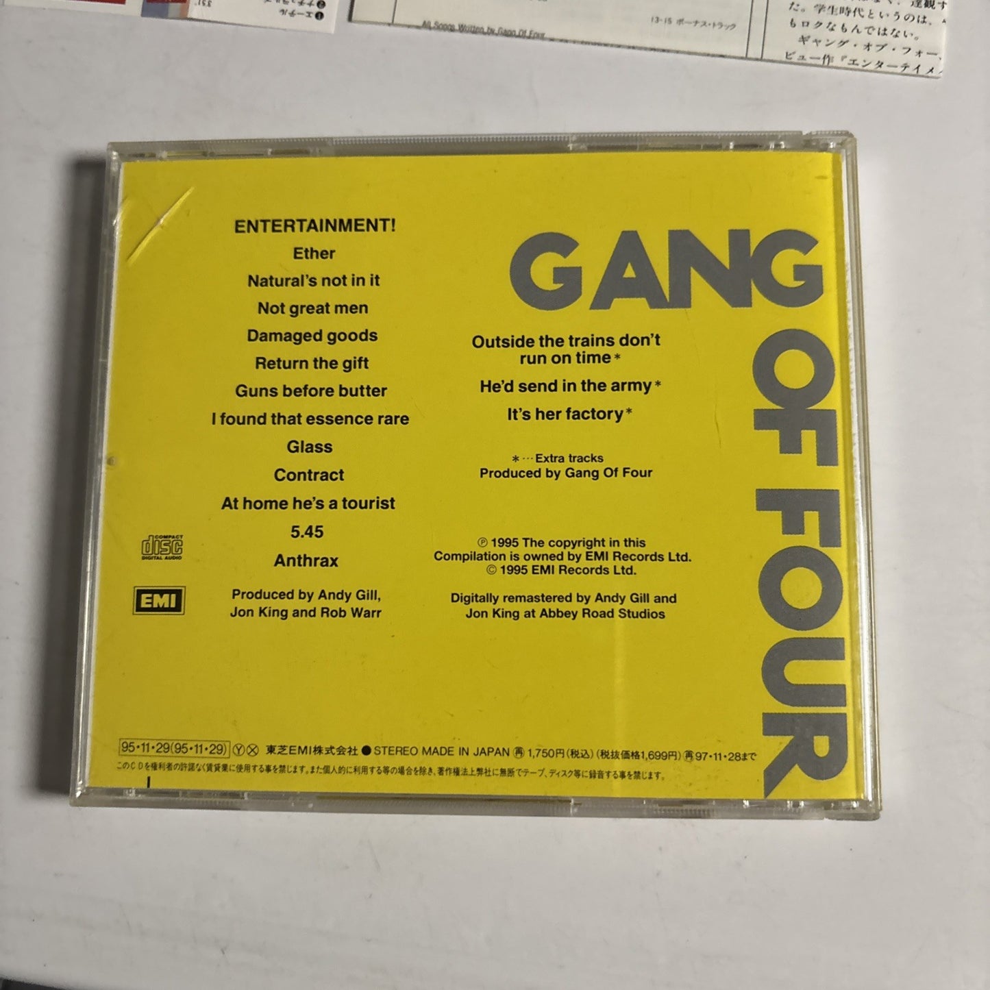 Gang Of Four – Entertainment! (CD, 1995) Japan obi TOCP-8724