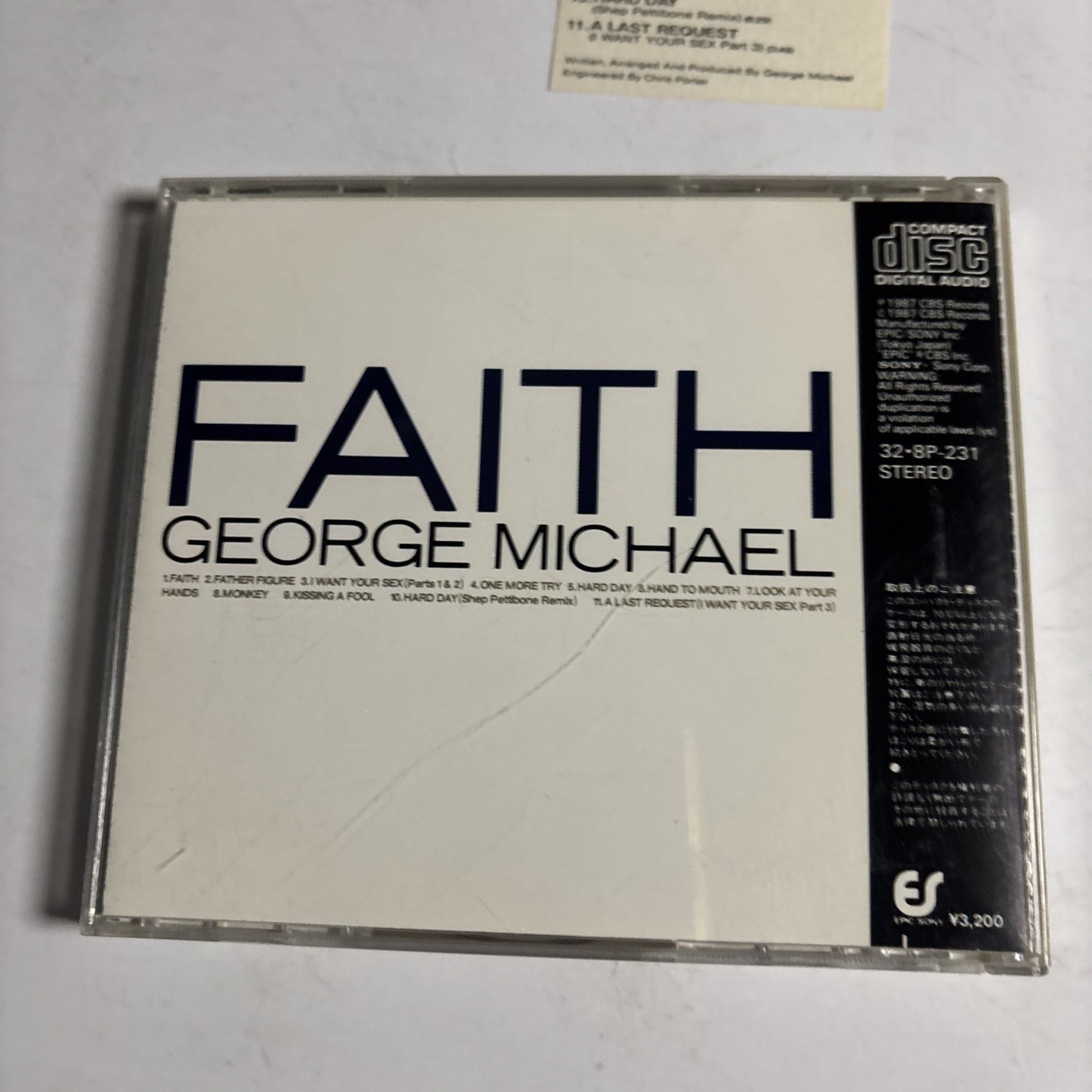George Michael – Faith (CD, 1987) Japan 32・8P-231
